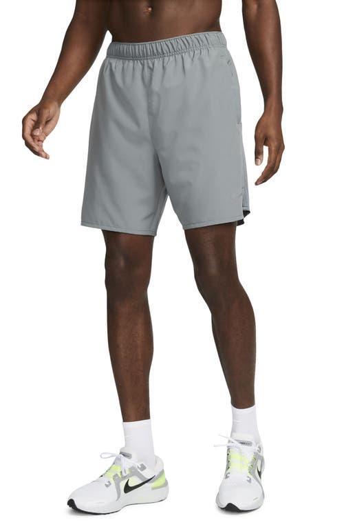 Men's Nike Dri-FIT Challenger 7" 2-in-1 Running Shorts, Size: Small, Grey Gray Blk Rf Slvr Product Image