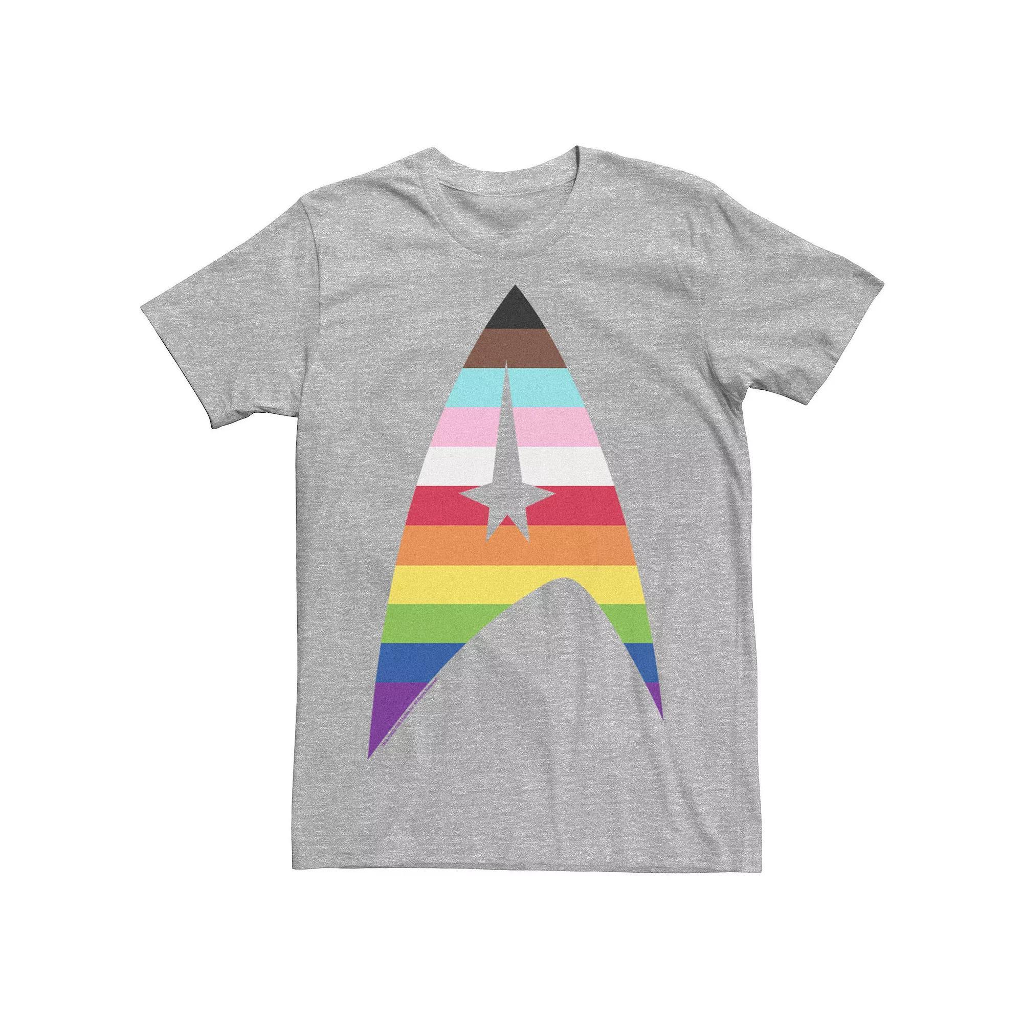 Men's Star Trek Pride Logo Graphic Tee, Size: Medium, Athletic Grey Product Image