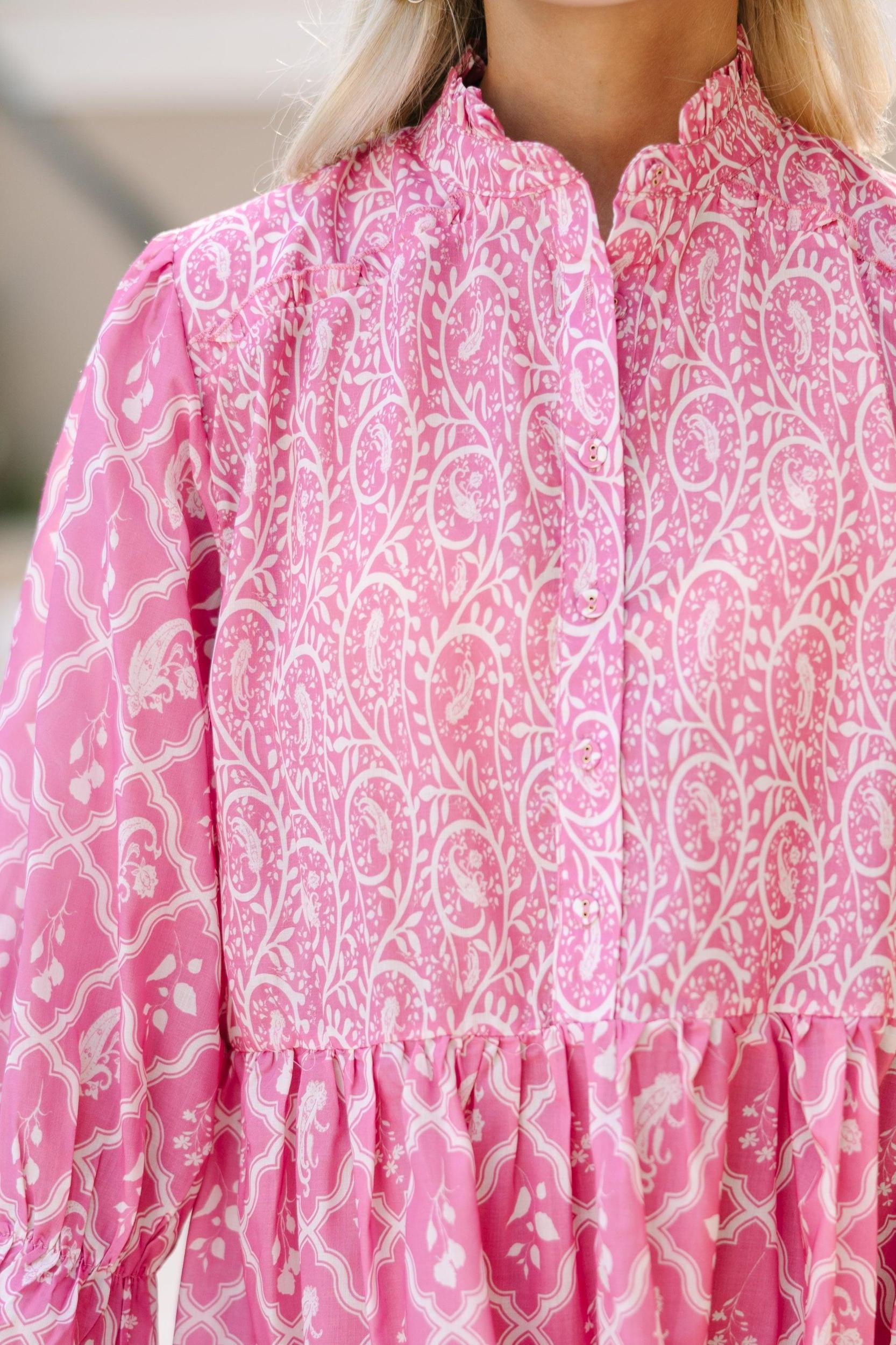 Do Your Best Pink Floral Babydoll Dress Female Product Image