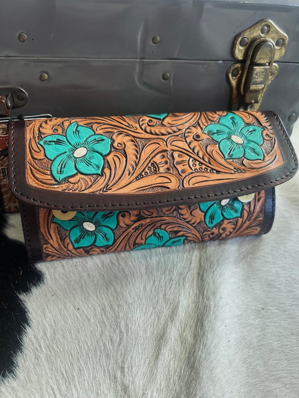 American Darling Daytona Floral Tooled Wallet Crossbody Product Image
