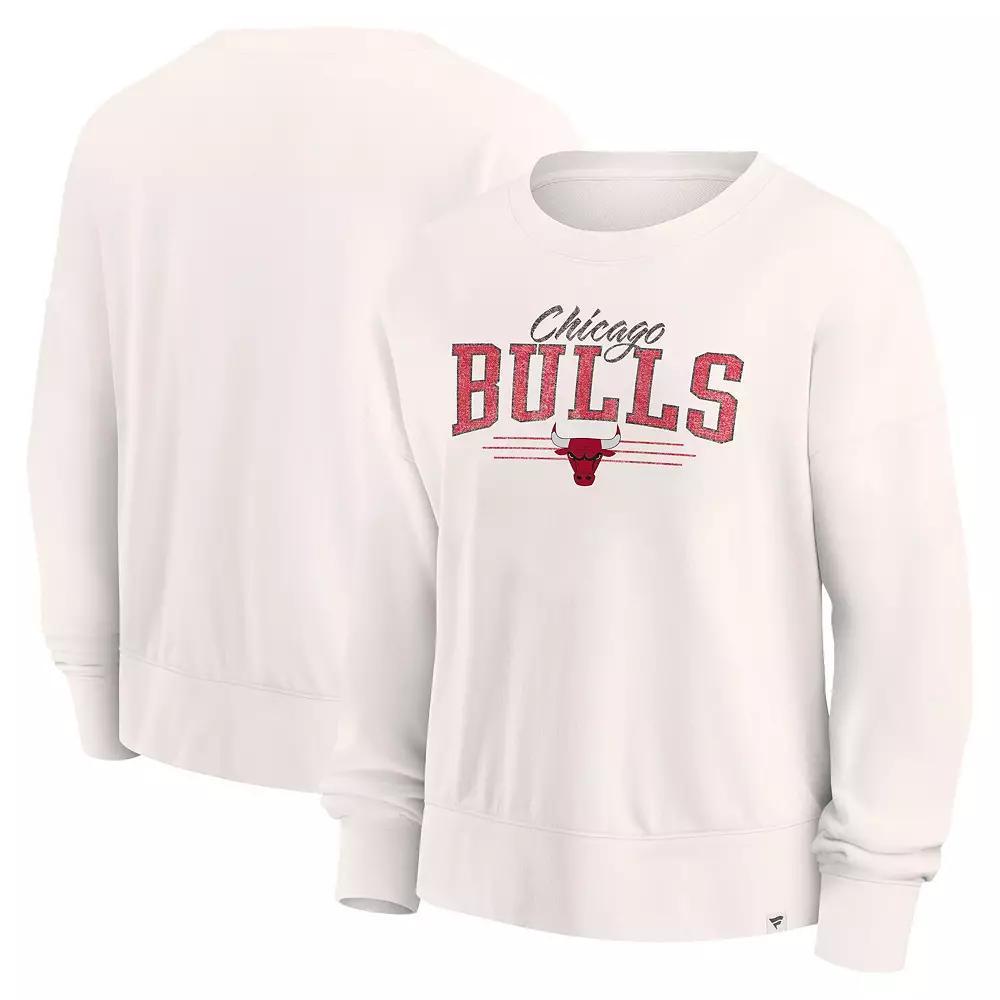 Women's Fanatics Branded Cream Chicago Bulls Close the Game Pullover Sweatshirt, Size: XS, Beige Product Image