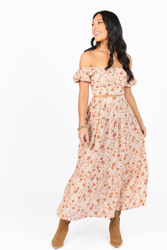 The Same Hymn Multi Printed Off The Shoulder Top and Skirt Set Product Image