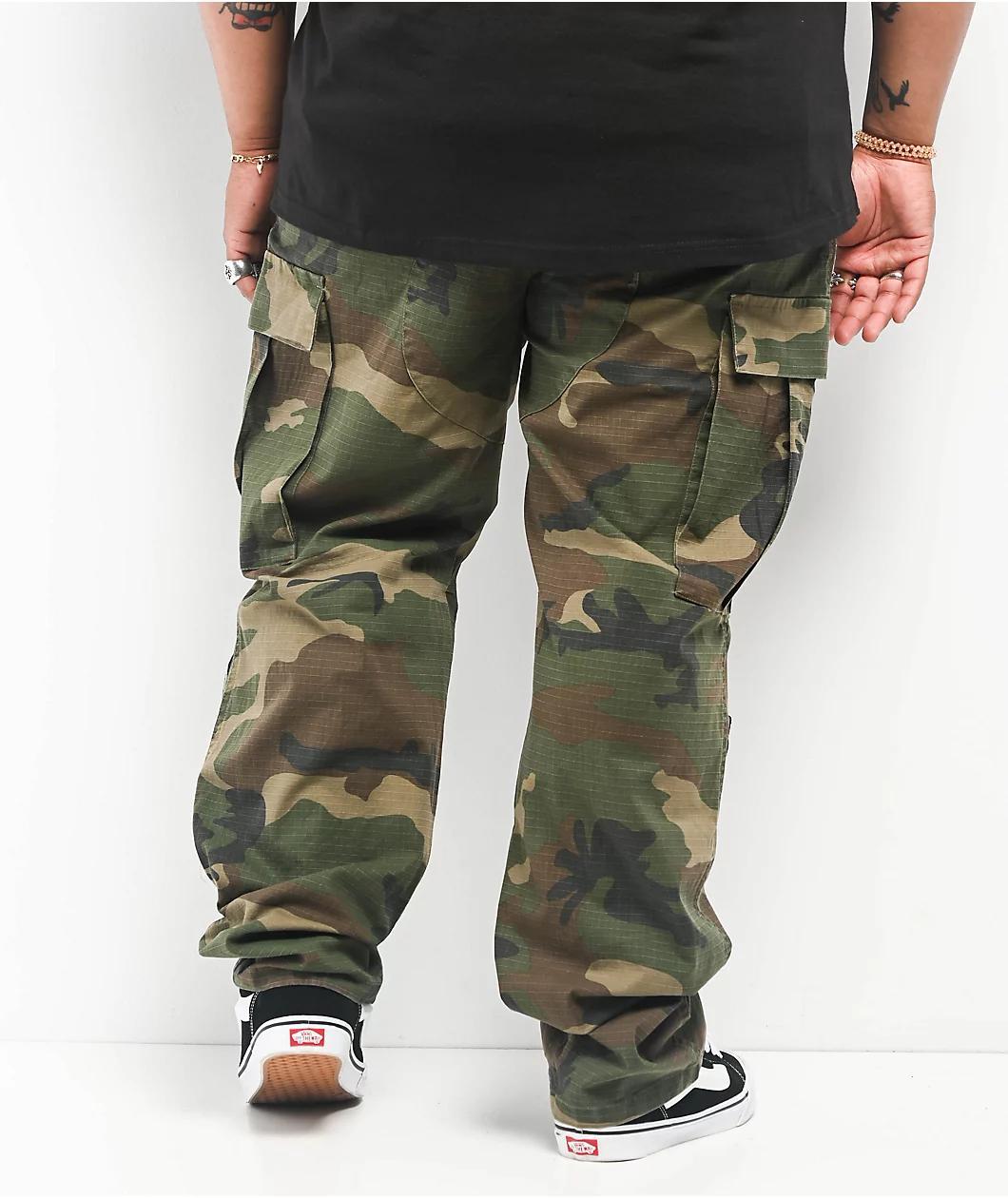 Ed Hardy x Broken Promises Chaos Camo Baggy Fit Cargo Pants Product Image