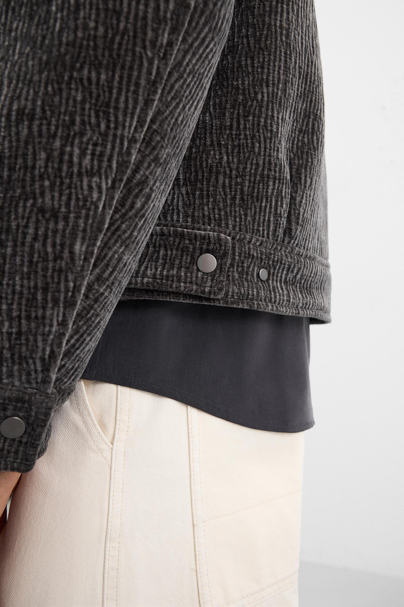 TEXTURED WRINKLED EFFECT JACKET Product Image