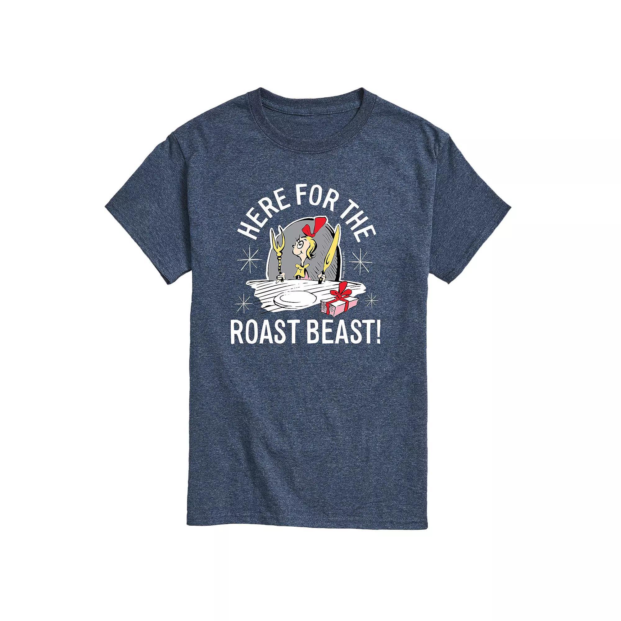 Mens Dr. Seuss The Grinch Here For The Roast Beast! Tee Product Image