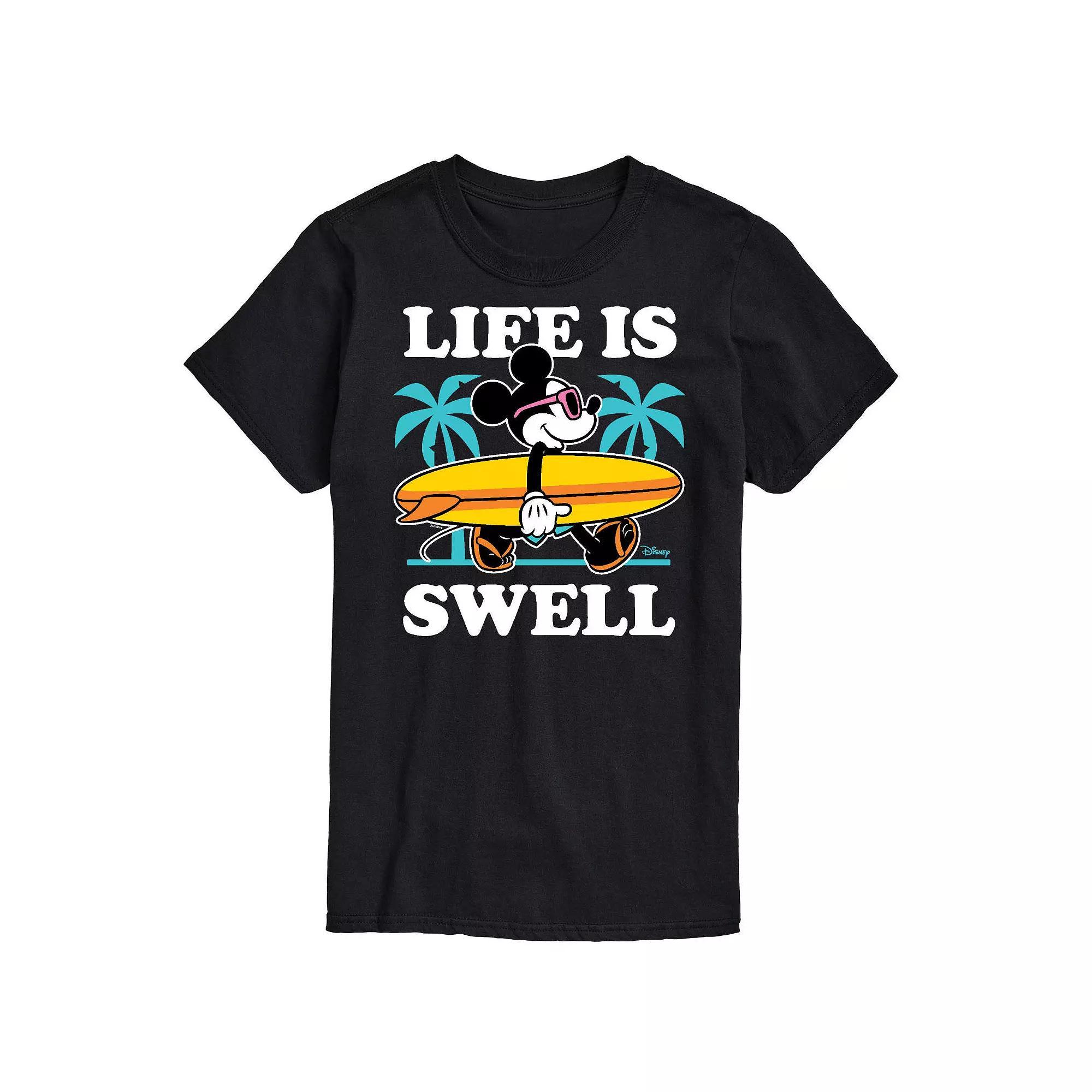 Disneys Mickey Mouse Big & Tall Life Is Swell Graphic Tee, Mens Product Image
