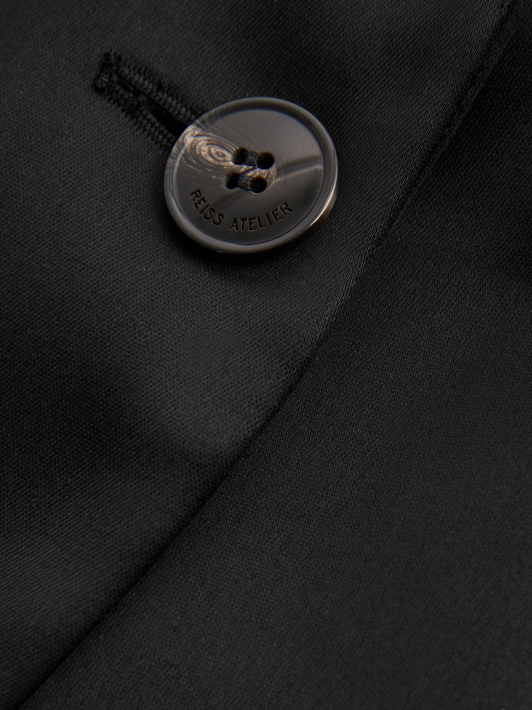 Satin Single Breasted Blazer in Black Product Image