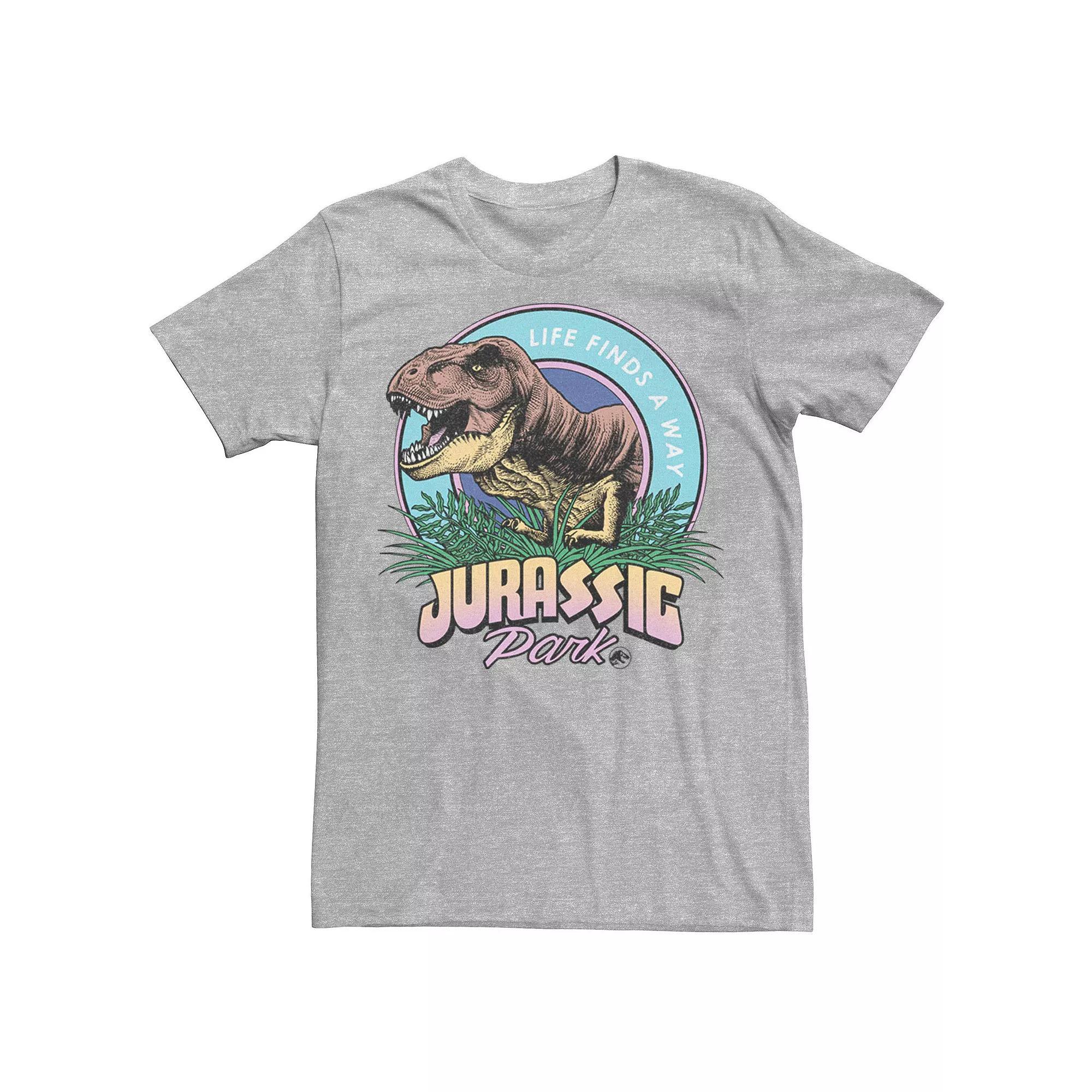 Men's Jurassic Park Life Finds A Way Vibrant Graphic Tee, Size: XL, Red Product Image