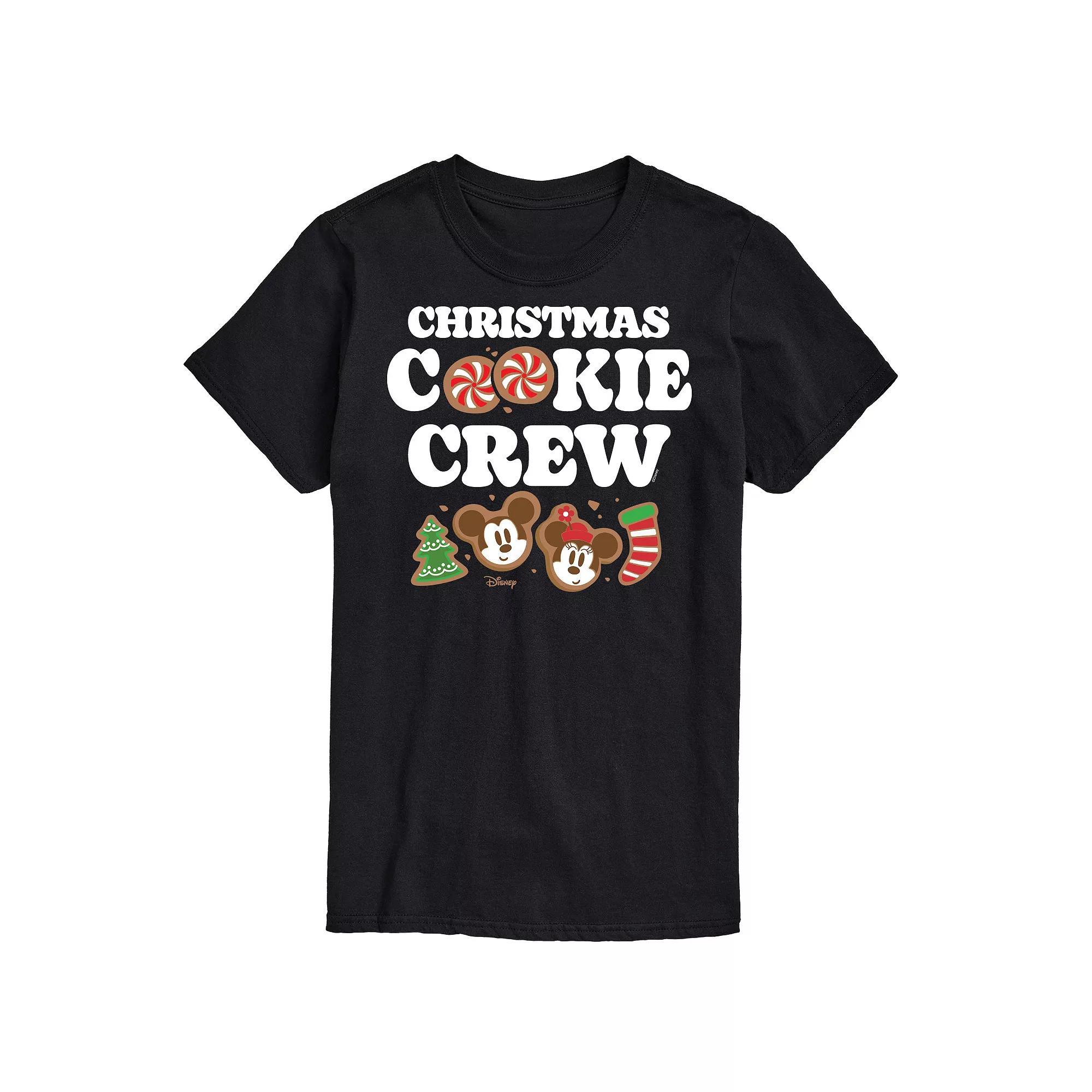 Disney's Mickey & Minnie Mouse Men's Christmas Cookie Crew Graphic Tee, Size: XL, Blue Product Image