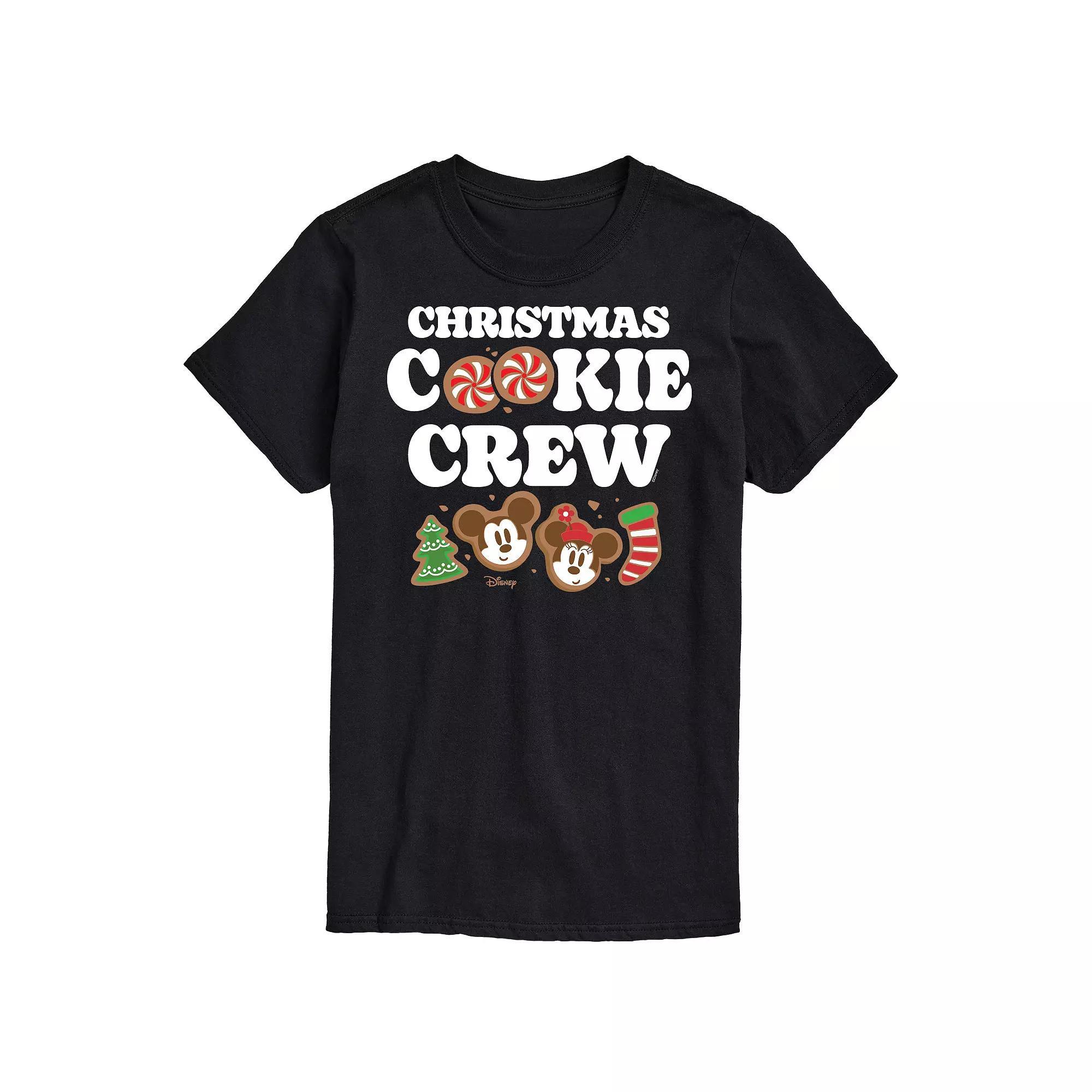 Disney's Mickey & Minnie Mouse Men's Christmas Cookie Crew Graphic Tee, Size: XL, Blue Product Image