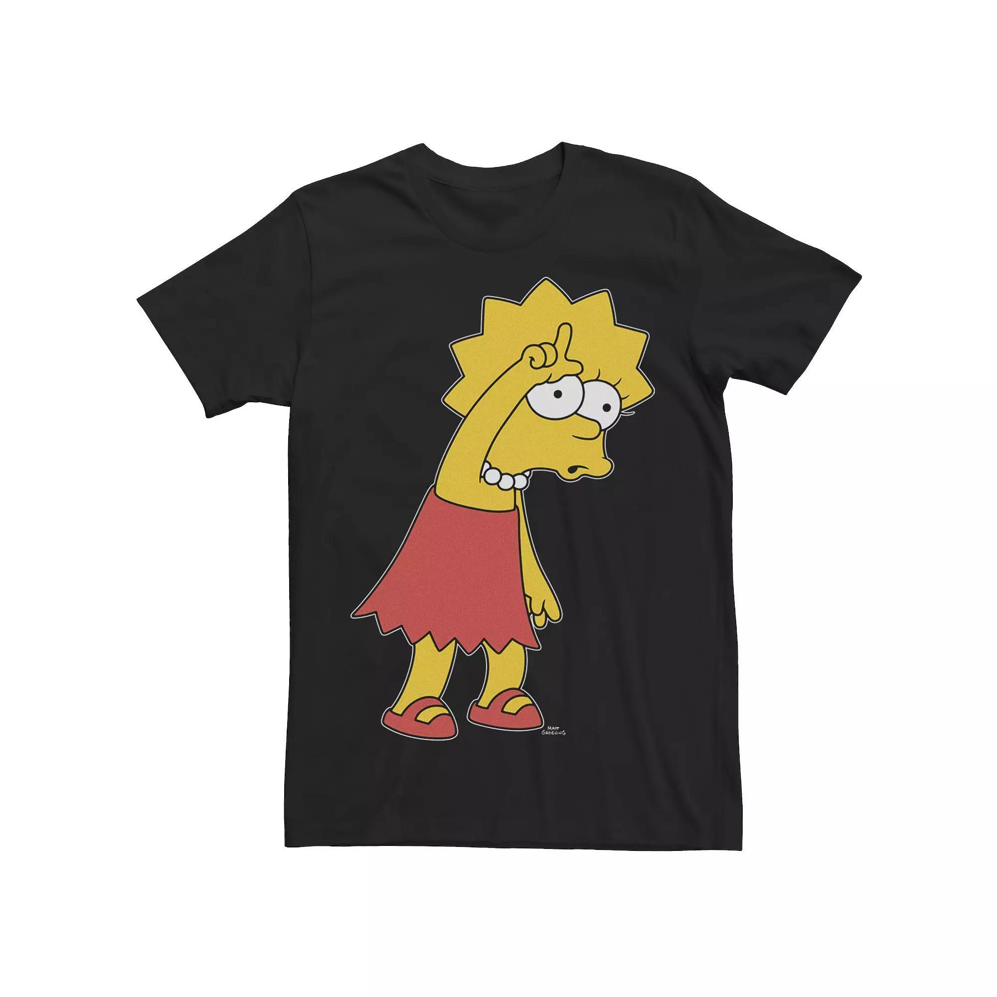 Men's The Simpsons Lisa Loser Tee, Size: XL, Black Product Image