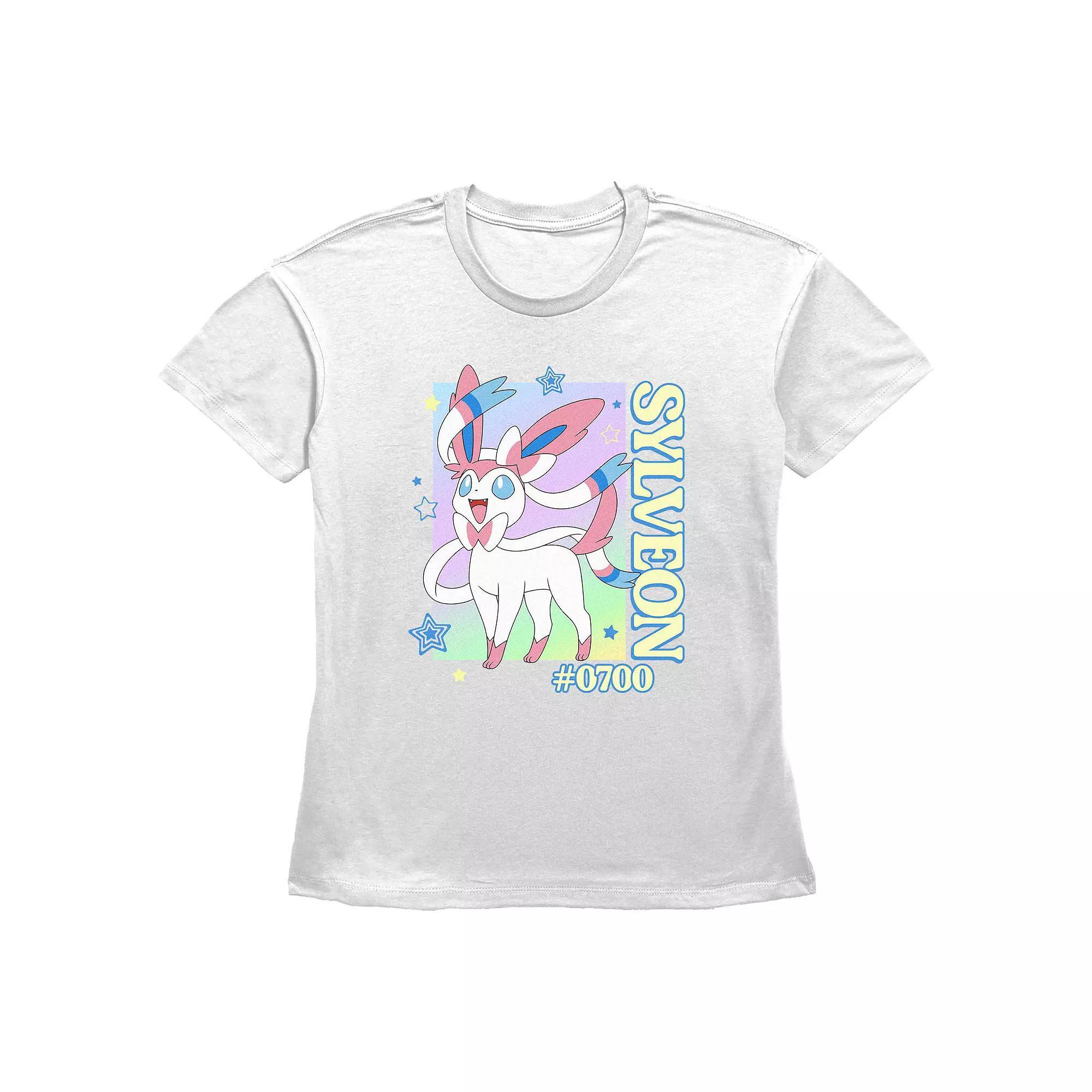 Women's Pokemon Sylveon Poster Graphic Tee, Size: XL, White Product Image