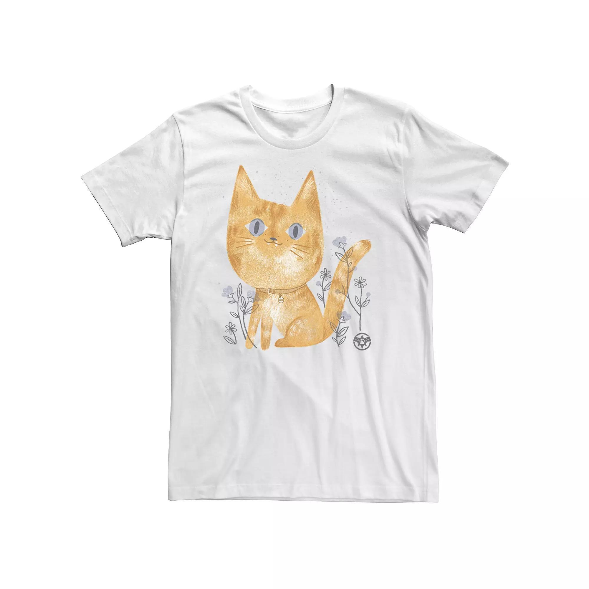Big & Tall Marvel Captain Marvel Watercolor Goose Graphic Tee, Men's, Size: 5XL, White Product Image