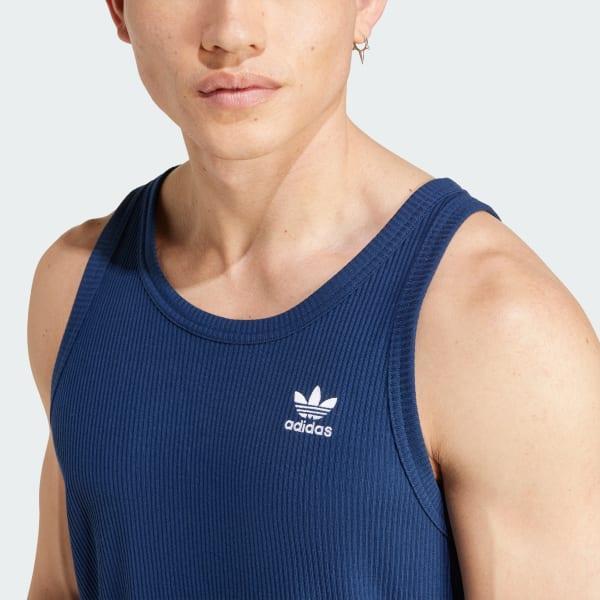 adidas Trefoil Essentials Tank Top White M Mens Product Image