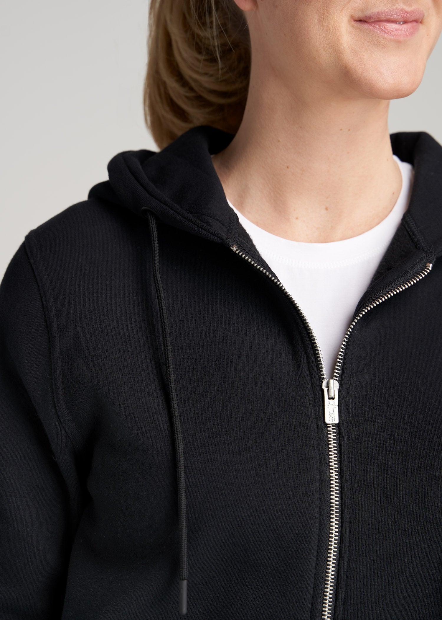 Wearever Fleece Full-Zip Women's Tall Hoodie in Grey Mix Product Image