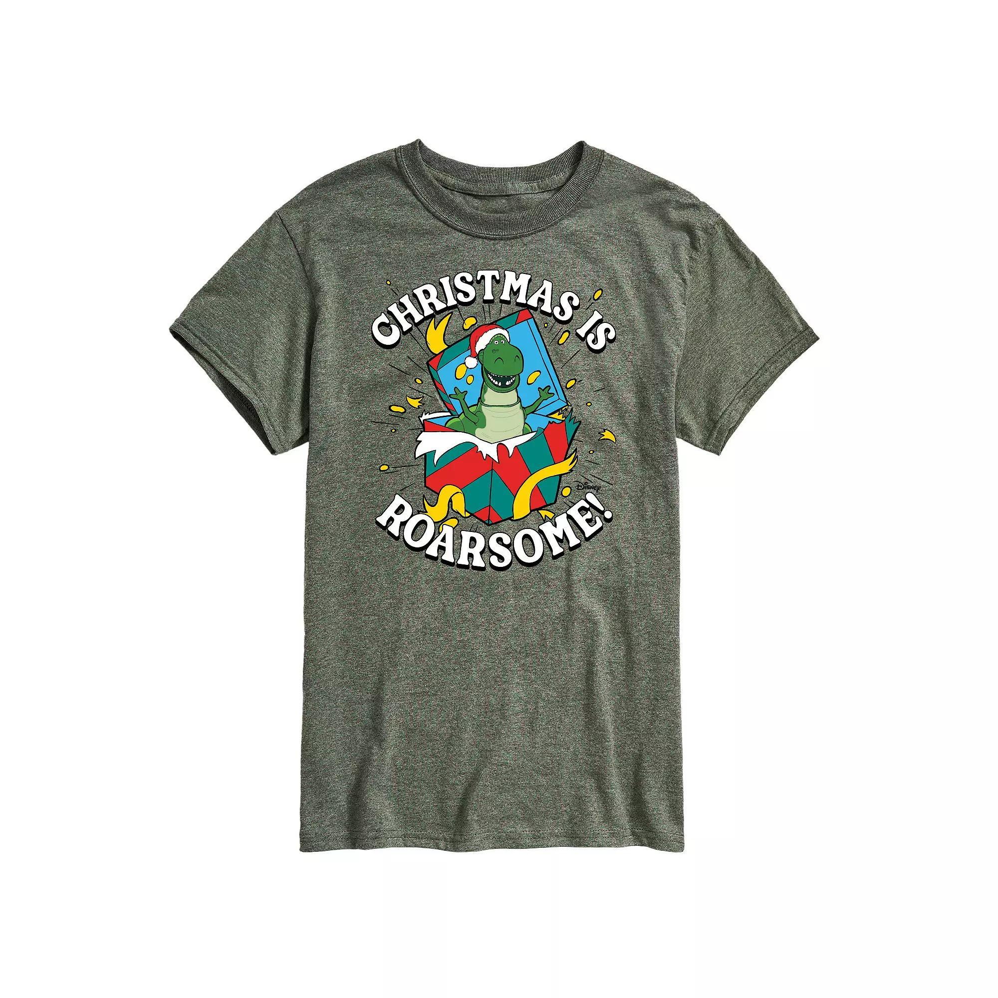 Disney / Pixars Toy Story 4 Rex Mens Christmas Is Roarsome Graphic Tee Product Image