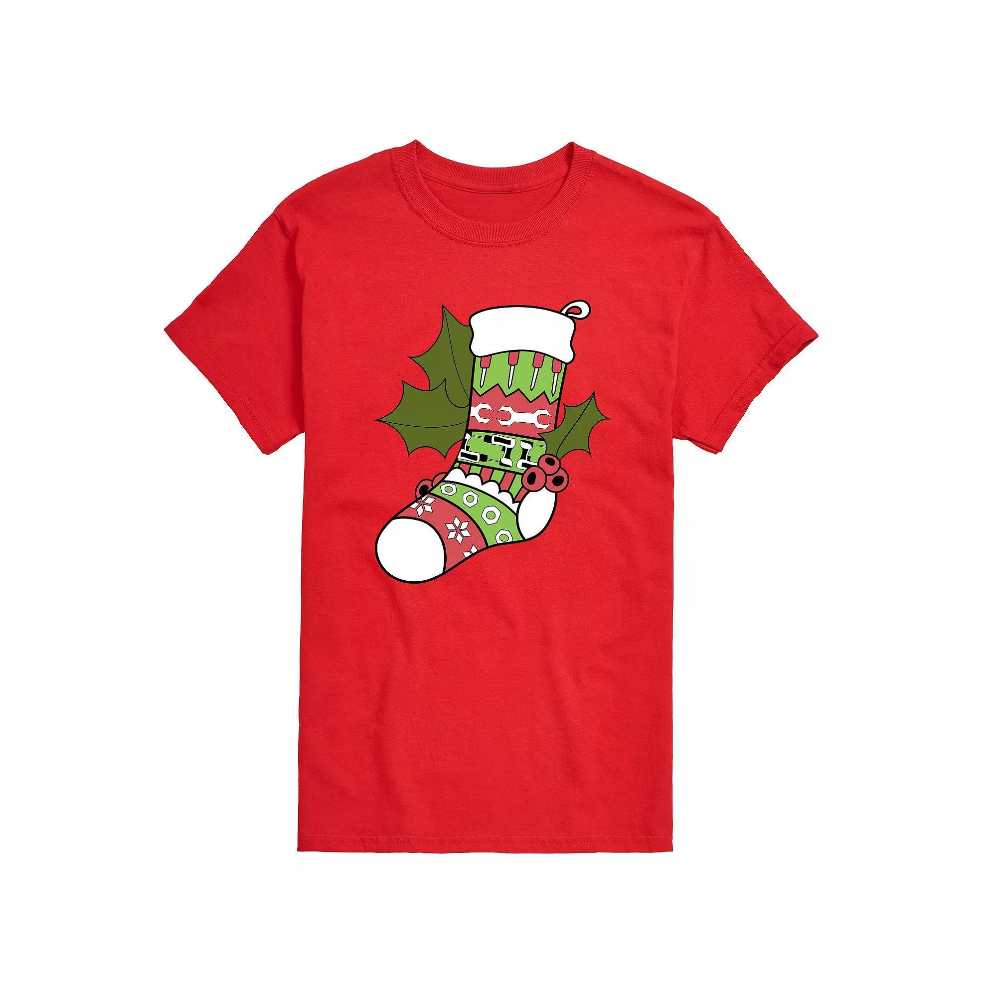 Mens Fair Isle Tool Stocking Graphic Tee Product Image