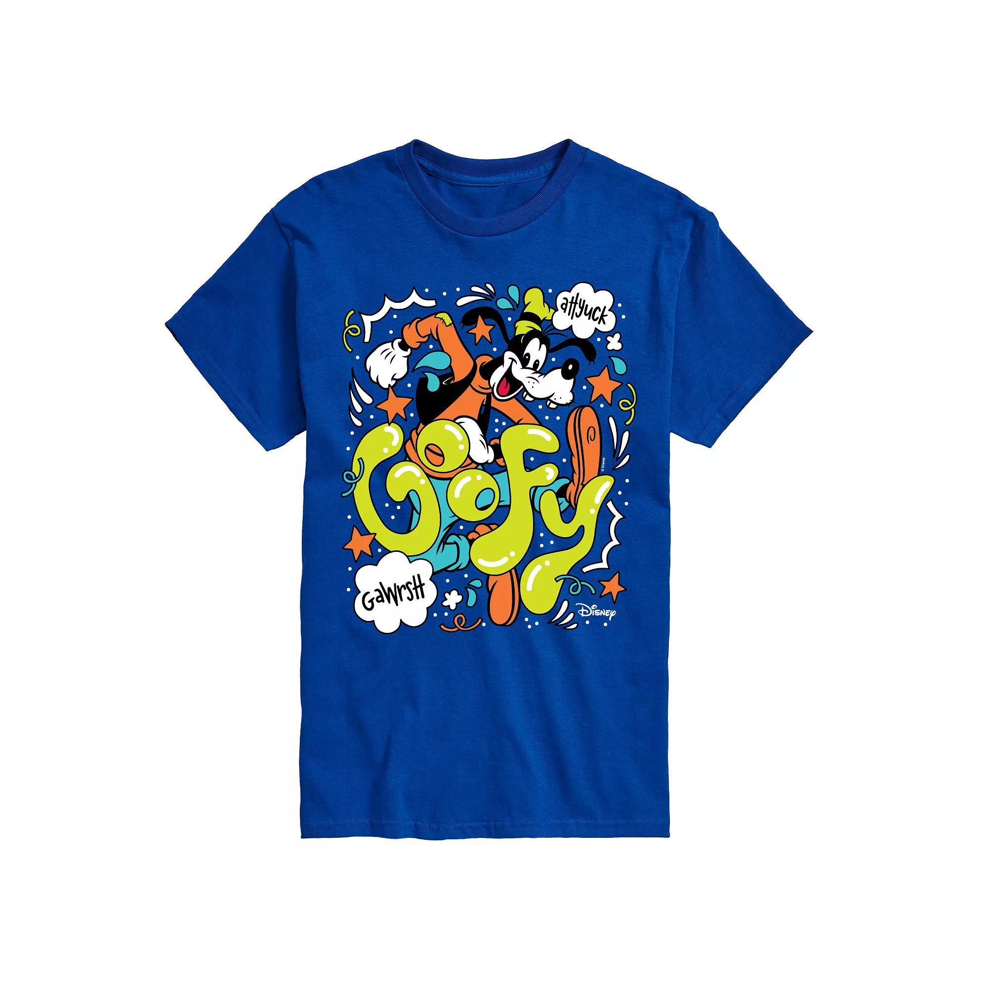 Disneys Goofy Big & Tall Pop Art Doodles Graphic Tee, Mens Product Image