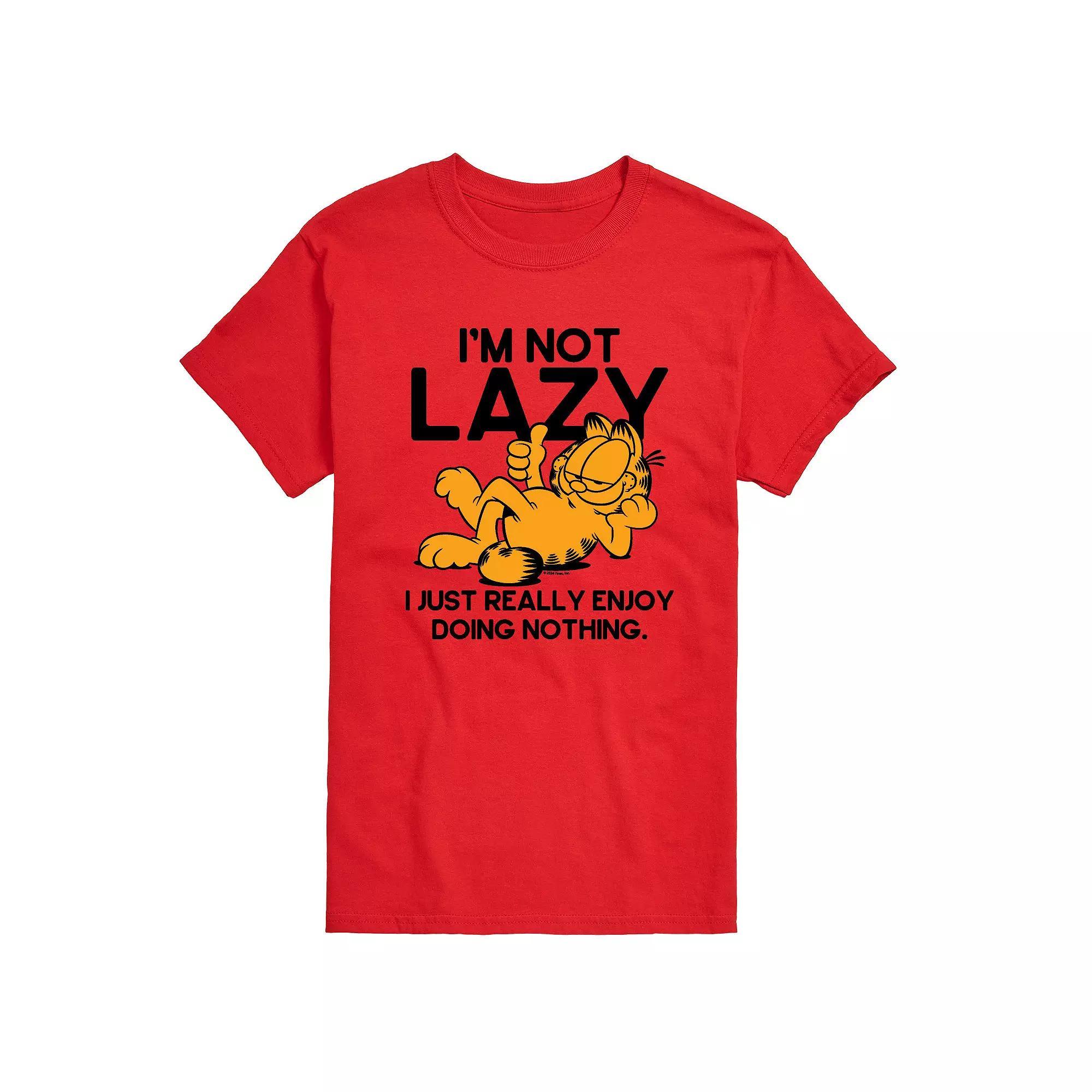 Big & Tall Garfield Im Not Lazy Graphic Tee, Mens Product Image