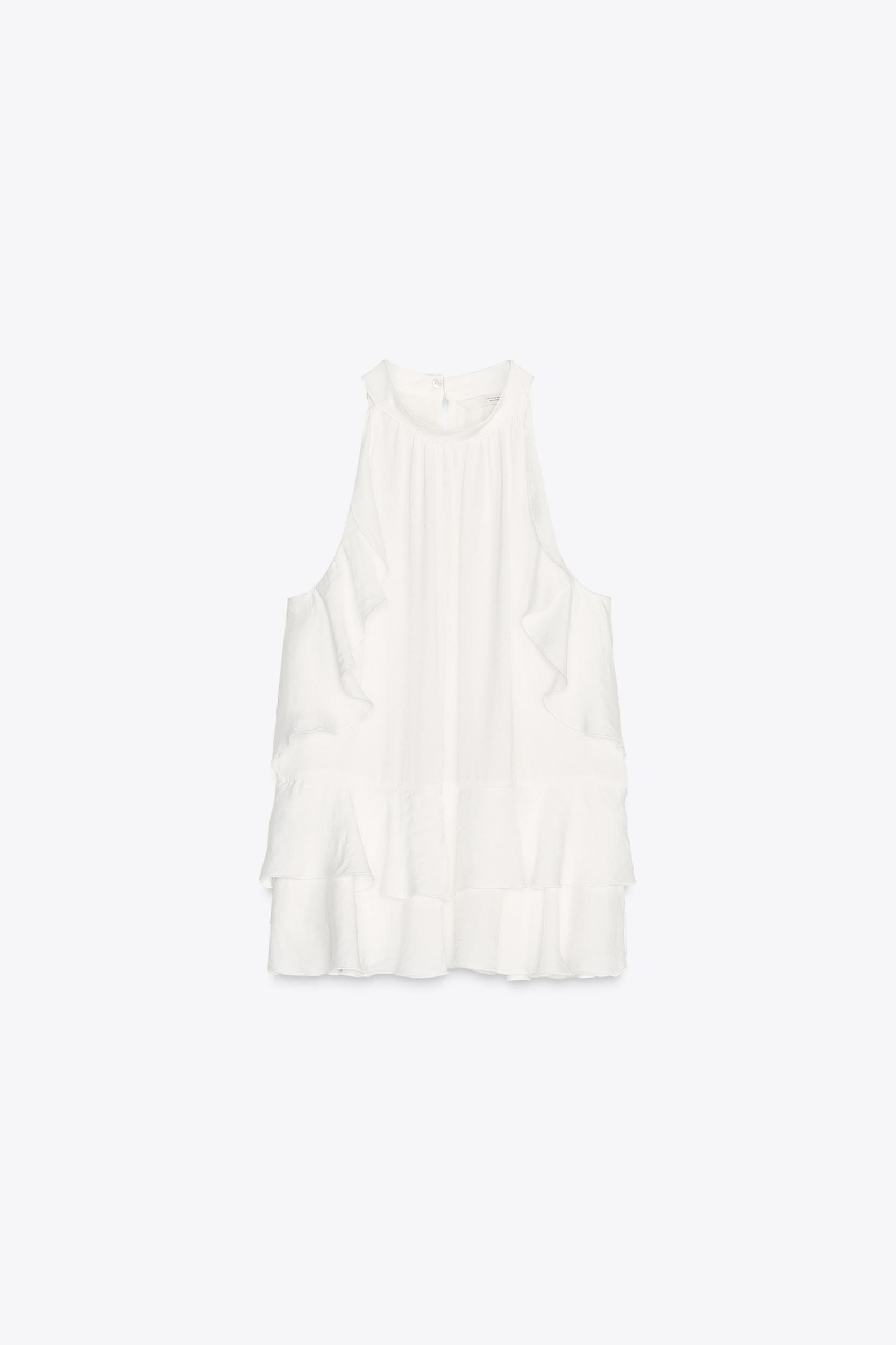 RUFFLED HALTER TOP Product Image