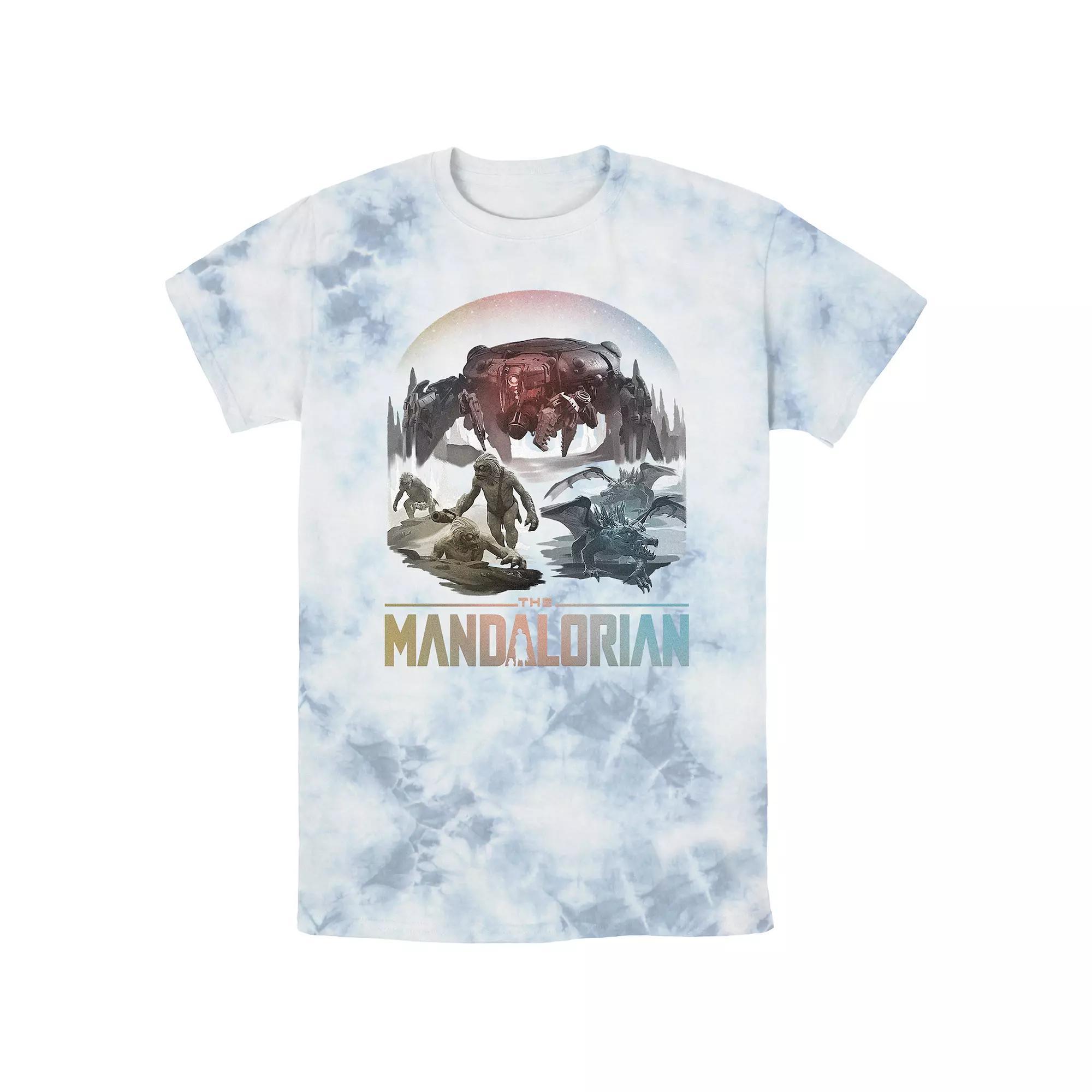 Men's Star Wars The Mandalorian Alamites Graphic Tee, Size: Medium, White Blue Product Image
