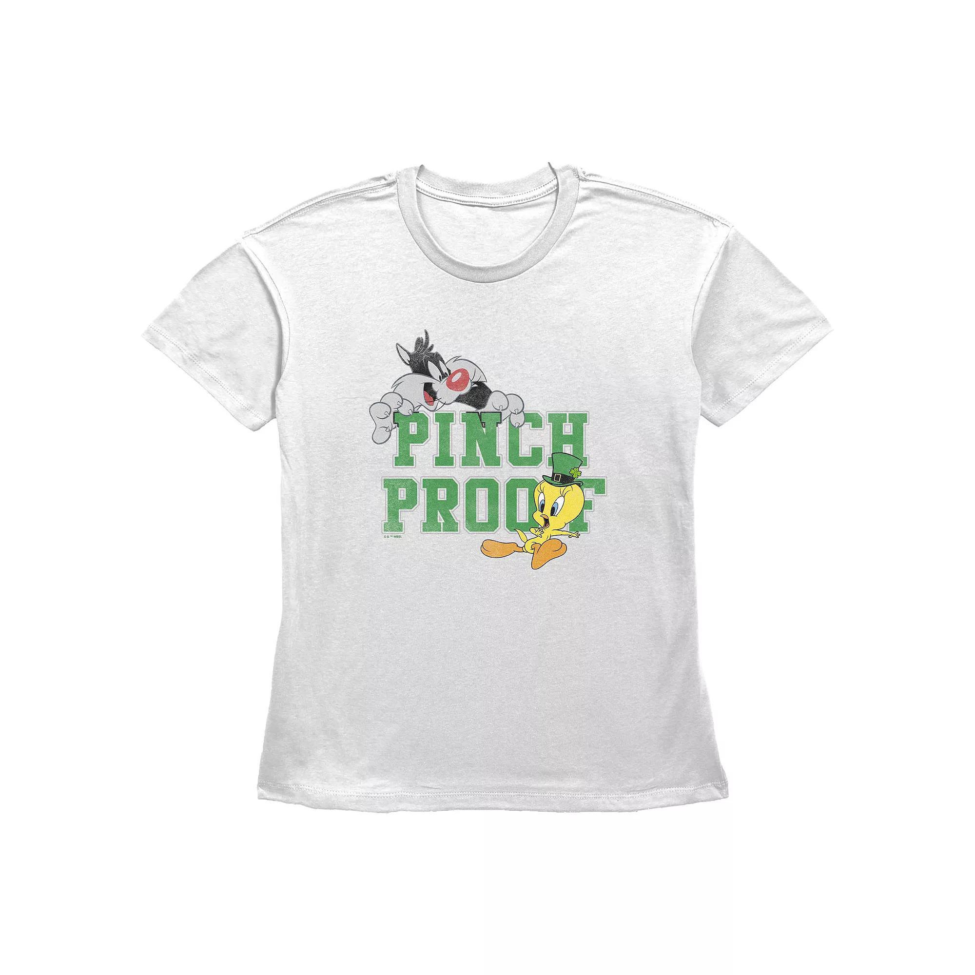 Women's Looney Tunes Sylvester And Tweety Bird Pinch Proof Graphic Tee, Size: XXL, White Product Image