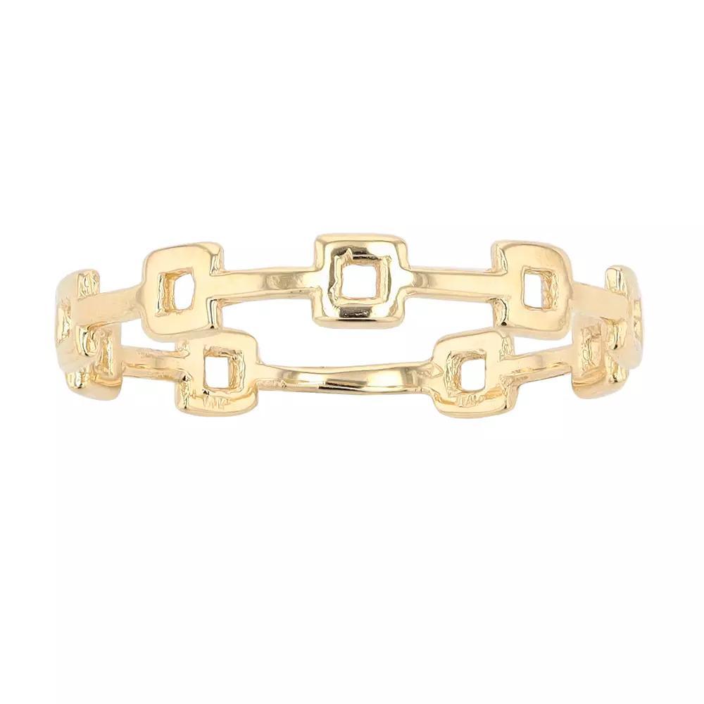 Au Naturale 14k Gold Square Station Ring, Women's, Size: 8 Product Image