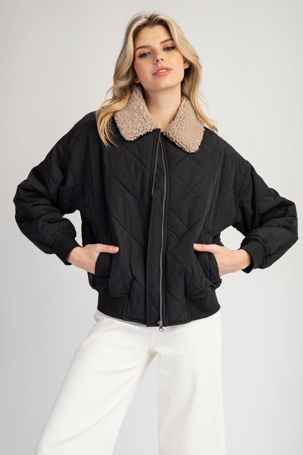 Quilted Long Sleeve Jacket Product Image