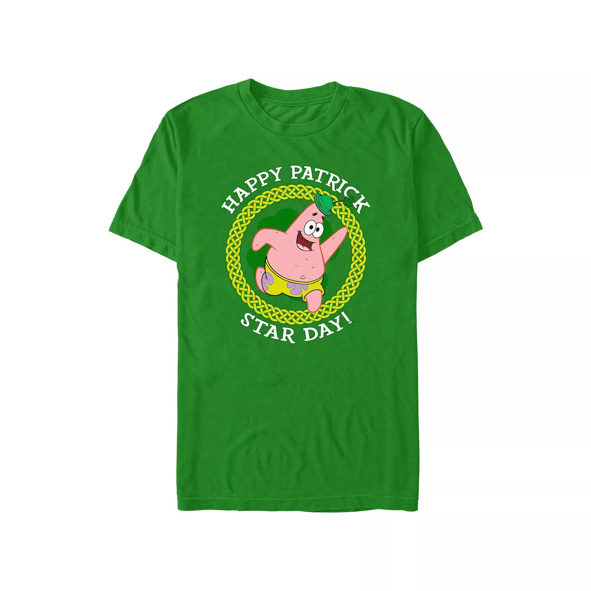 Men's SpongeBob SquarePants Happy Patrick Star Day Graphic Tee, Size: Large, Kelly Product Image