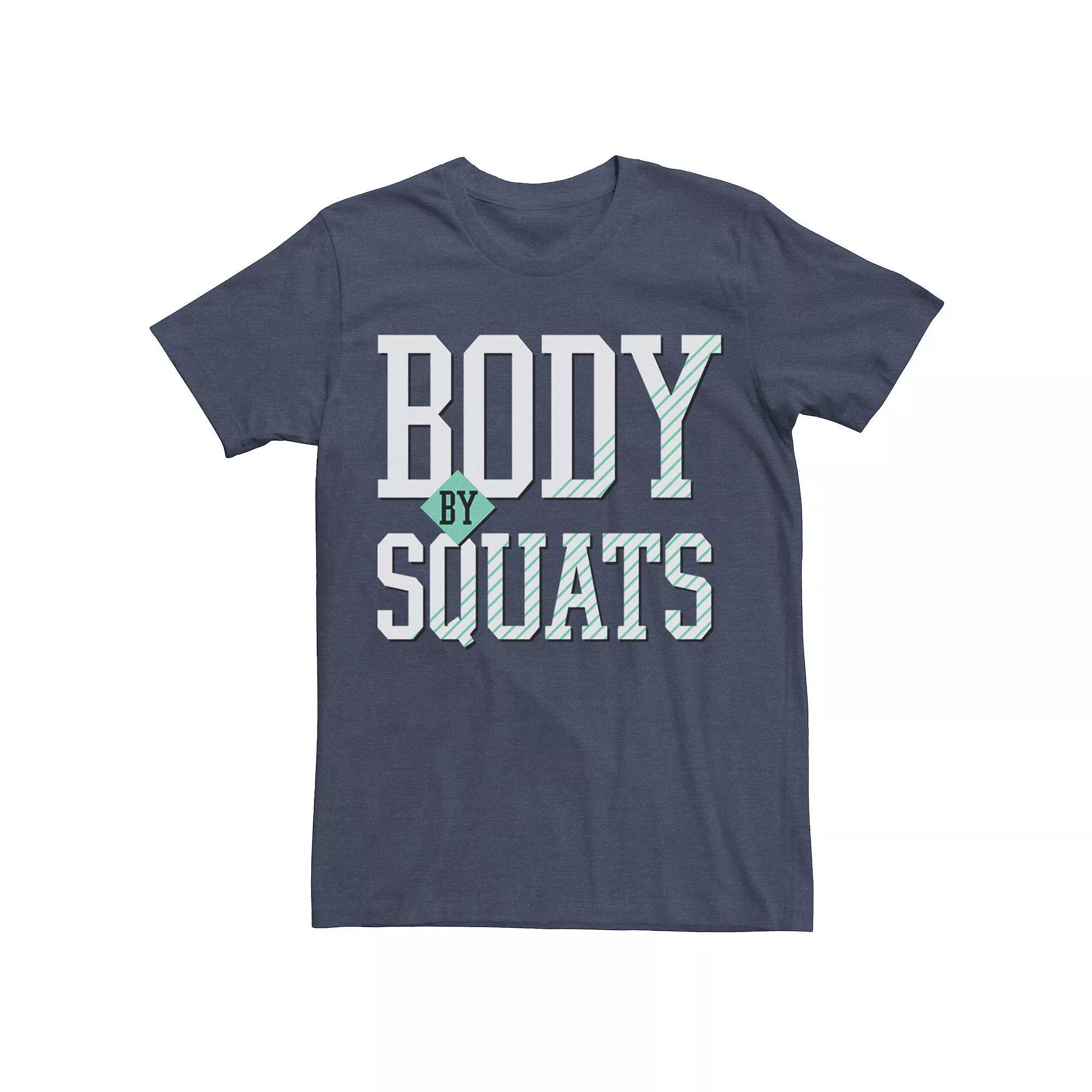 Men's Chin Up Body By Squats Tee, Size: XL, Navy Grey Product Image