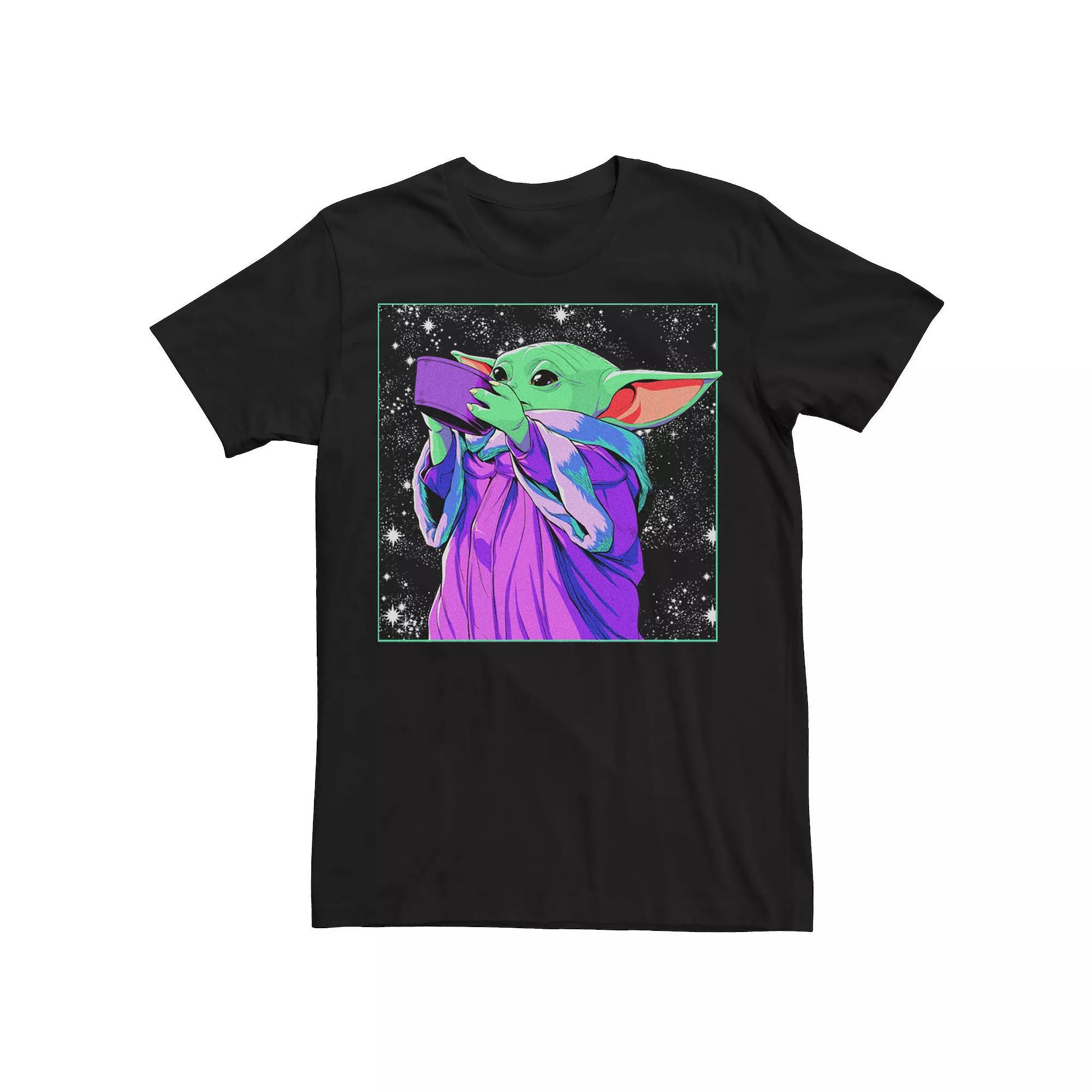 Men's Star Wars The Mandalorioan The Soup Of Grogu Poser Tee, Size: Large, Black Product Image