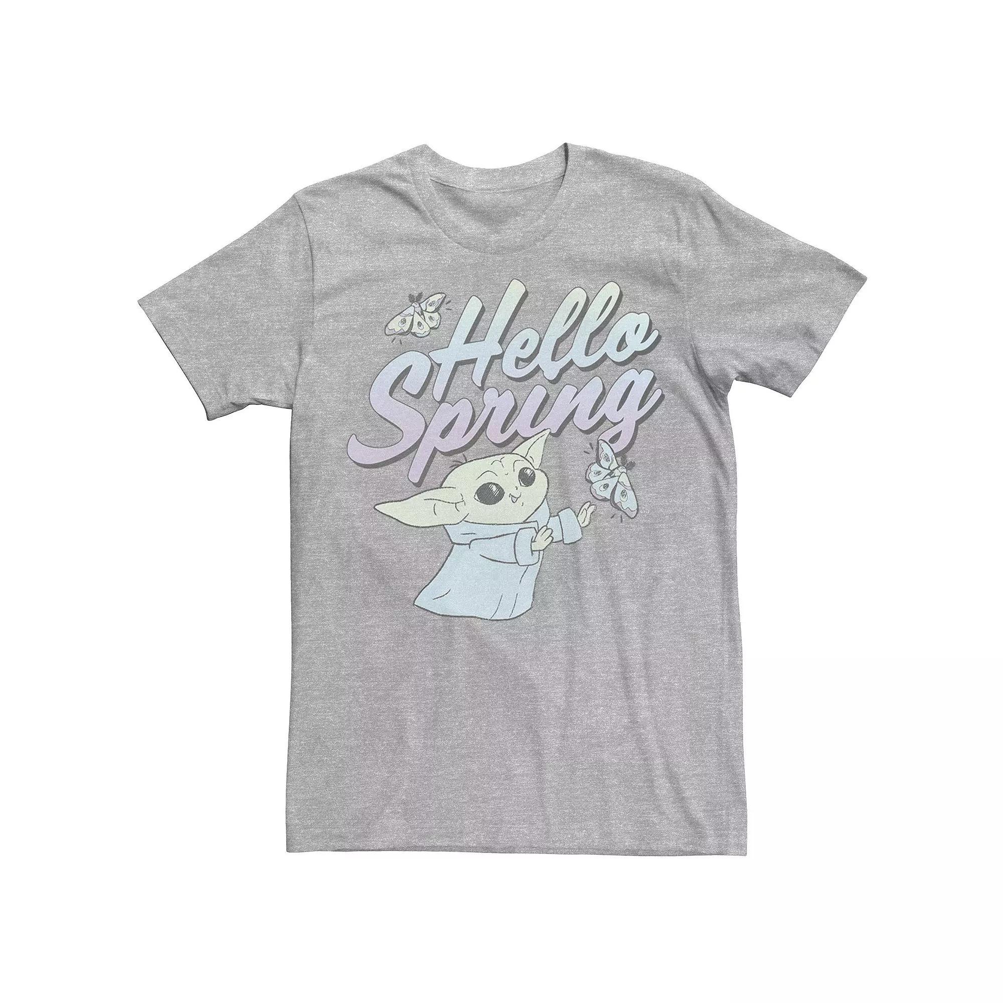 Men's Star Wars The Mandalorian Hello Spring Tee, Size: XL, Athletic Grey Product Image