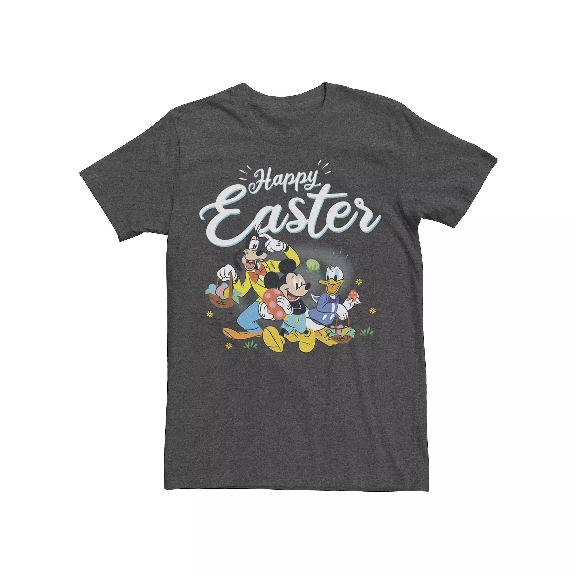 Disney's Mickey & Friends Happy Easter Men's Tee, Size: Large, Grey Heather Product Image