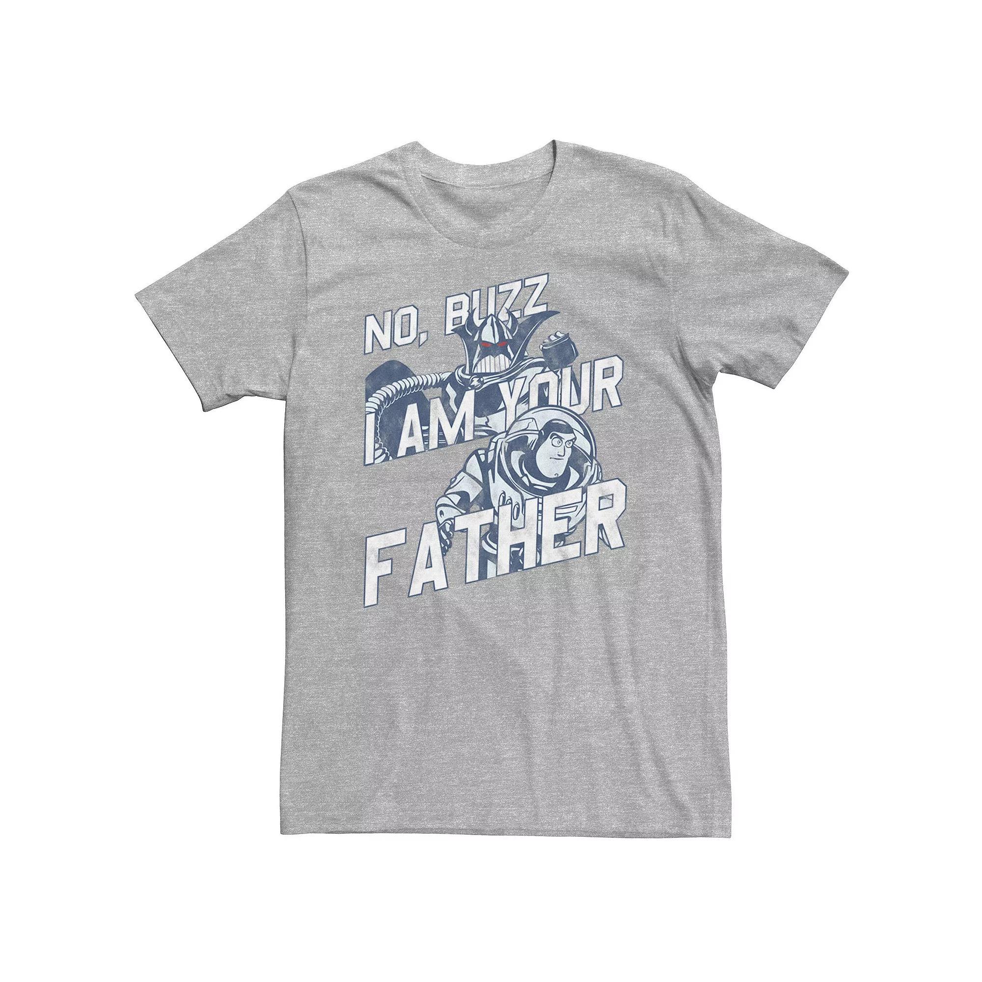 Disney / Pixar's Toy Story Zurg Big & Tall "No Buzz, I Am Your Father" Tee, Men's, Size: 4XL, Athletic Grey Product Image