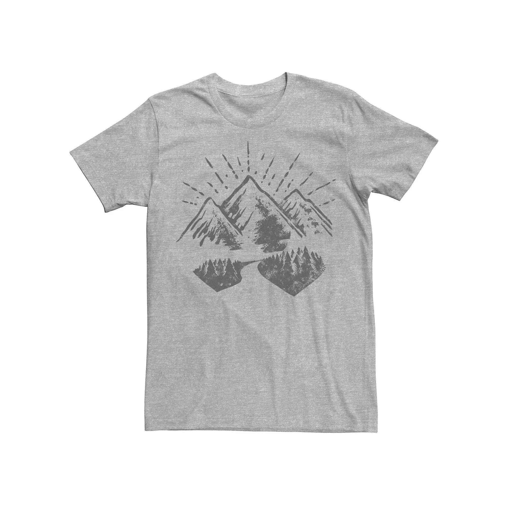 Men's Landscape Sketch Tee, Boy's, Size: Medium, Athletic Grey Product Image