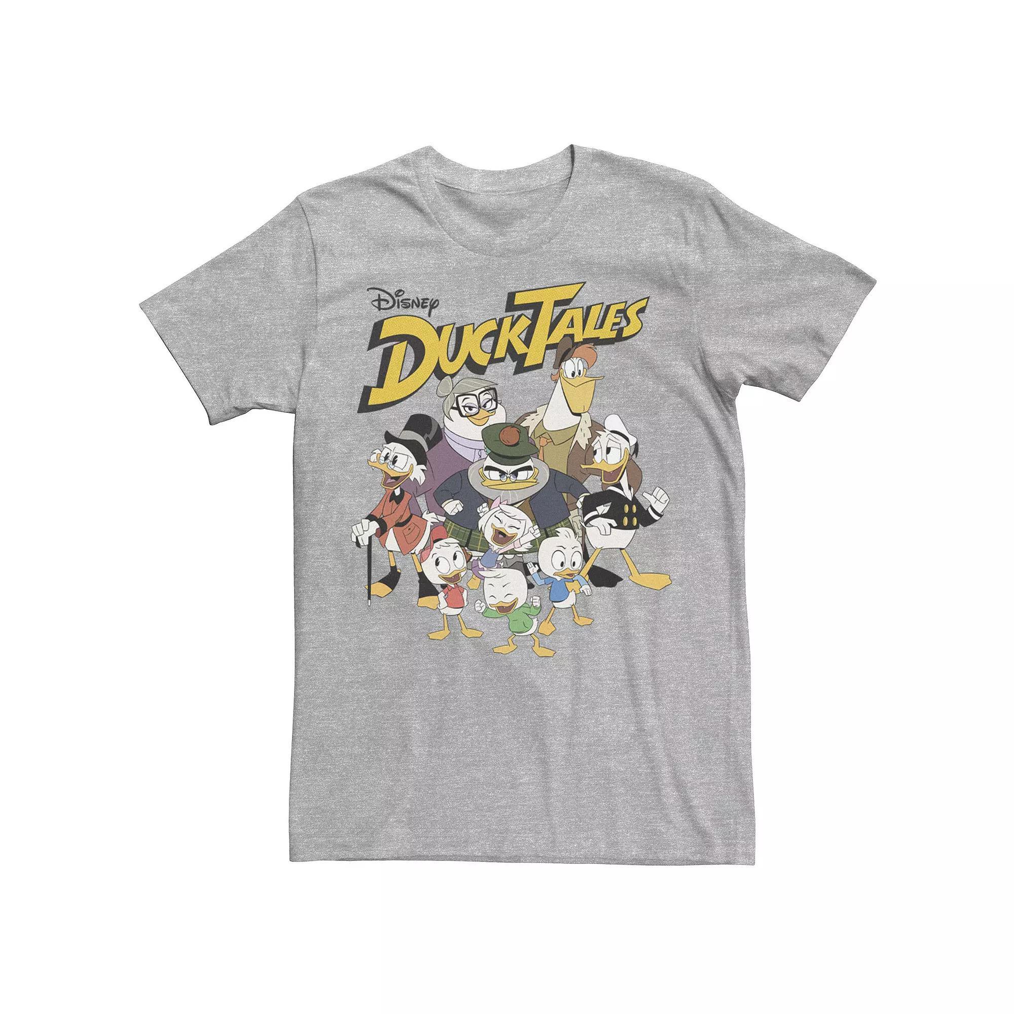 Disney's DuckTales Men's Group Shot Logo Tee, Size: Small, Athletic Grey Product Image