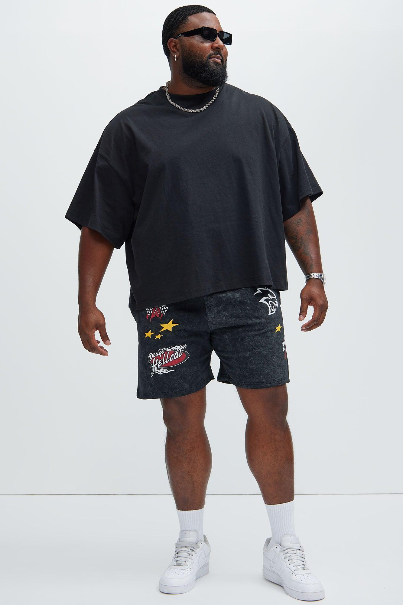 Dodge Hellcat Vintage Wash Shorts - Black Product Image