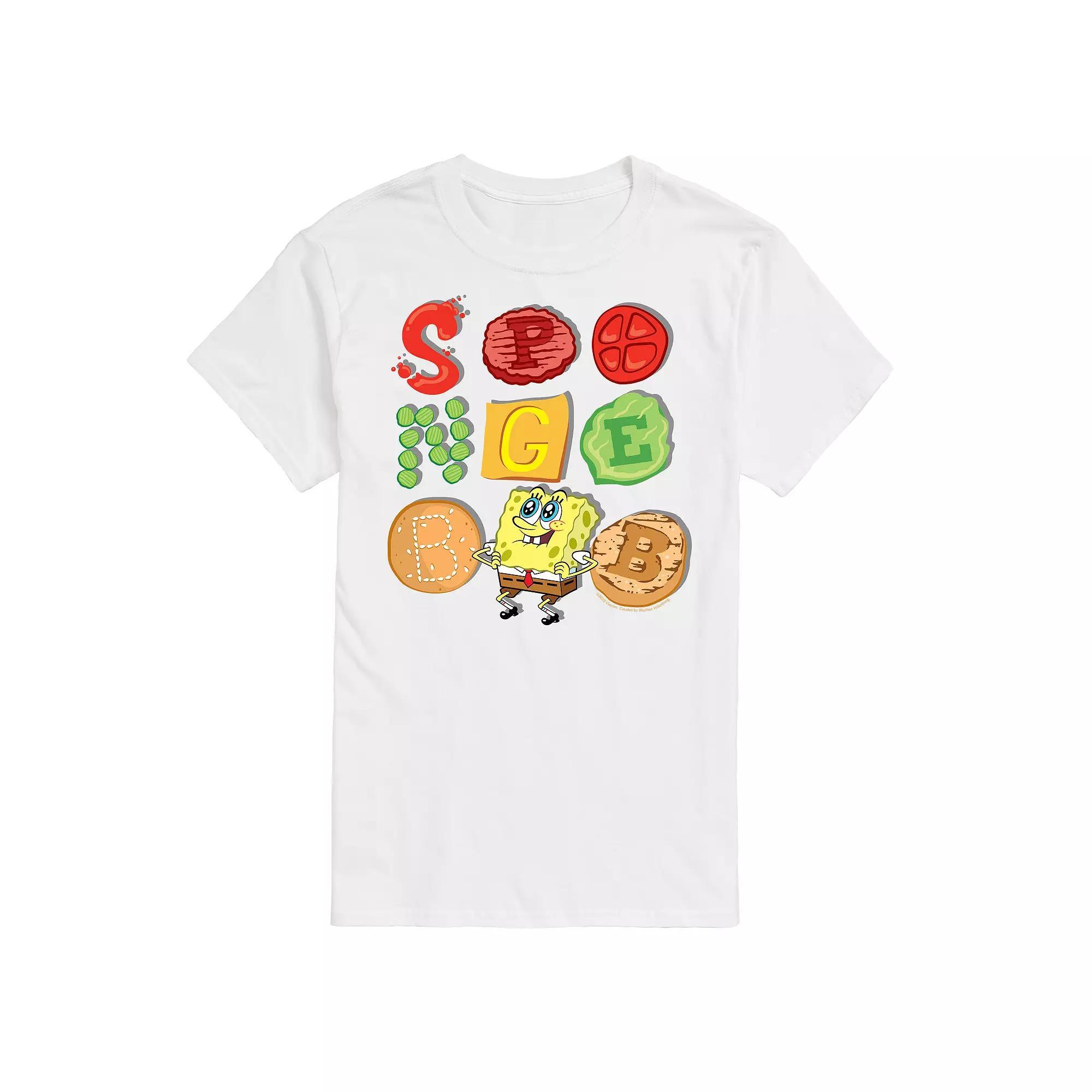 Big & Tall SpongeBob SquarePants Krabby Patty Contents Graphic Tee, Men's, Size: 6XB, White Product Image