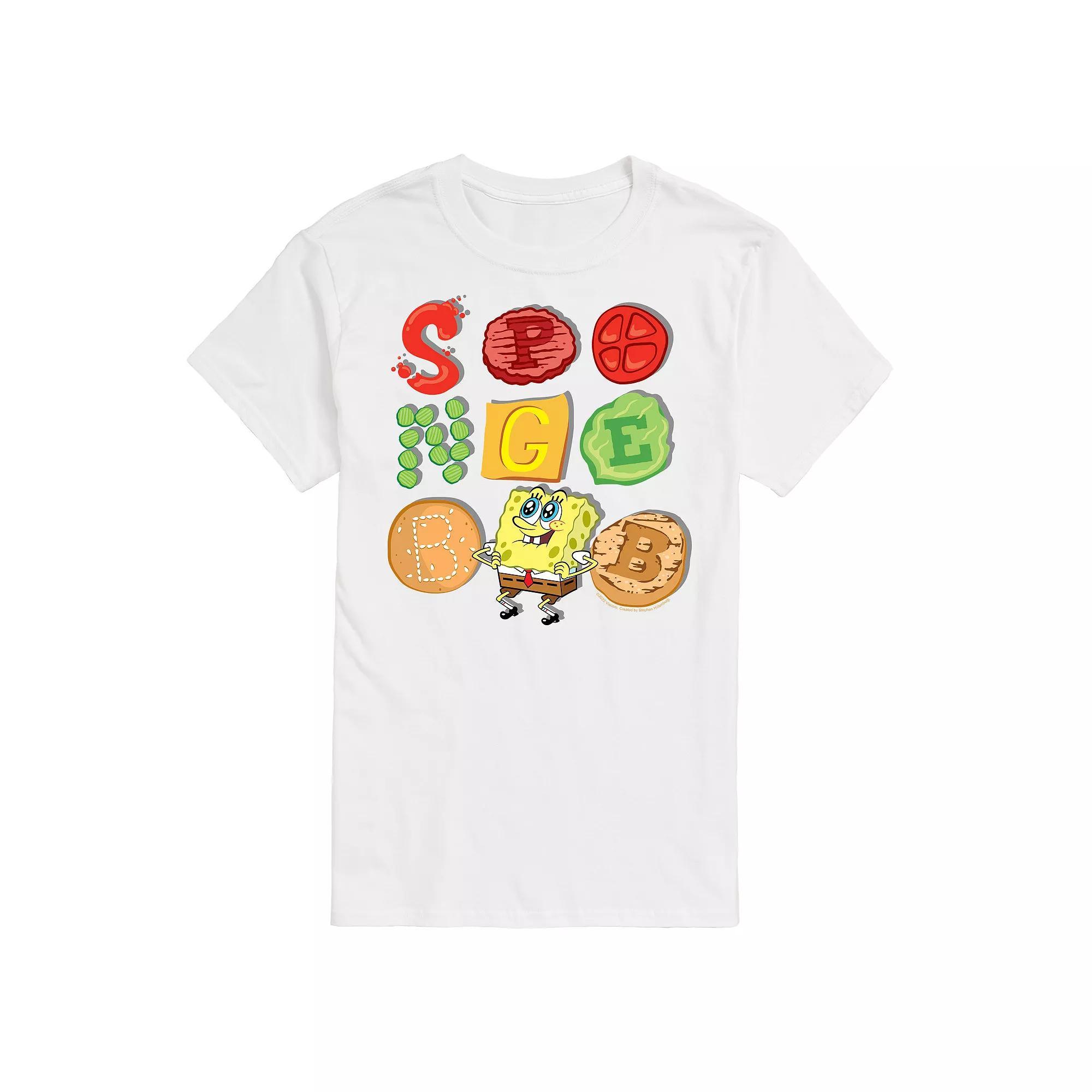 Big & Tall SpongeBob SquarePants Krabby Patty Contents Graphic Tee, Men's, Size: 6XB, White Product Image