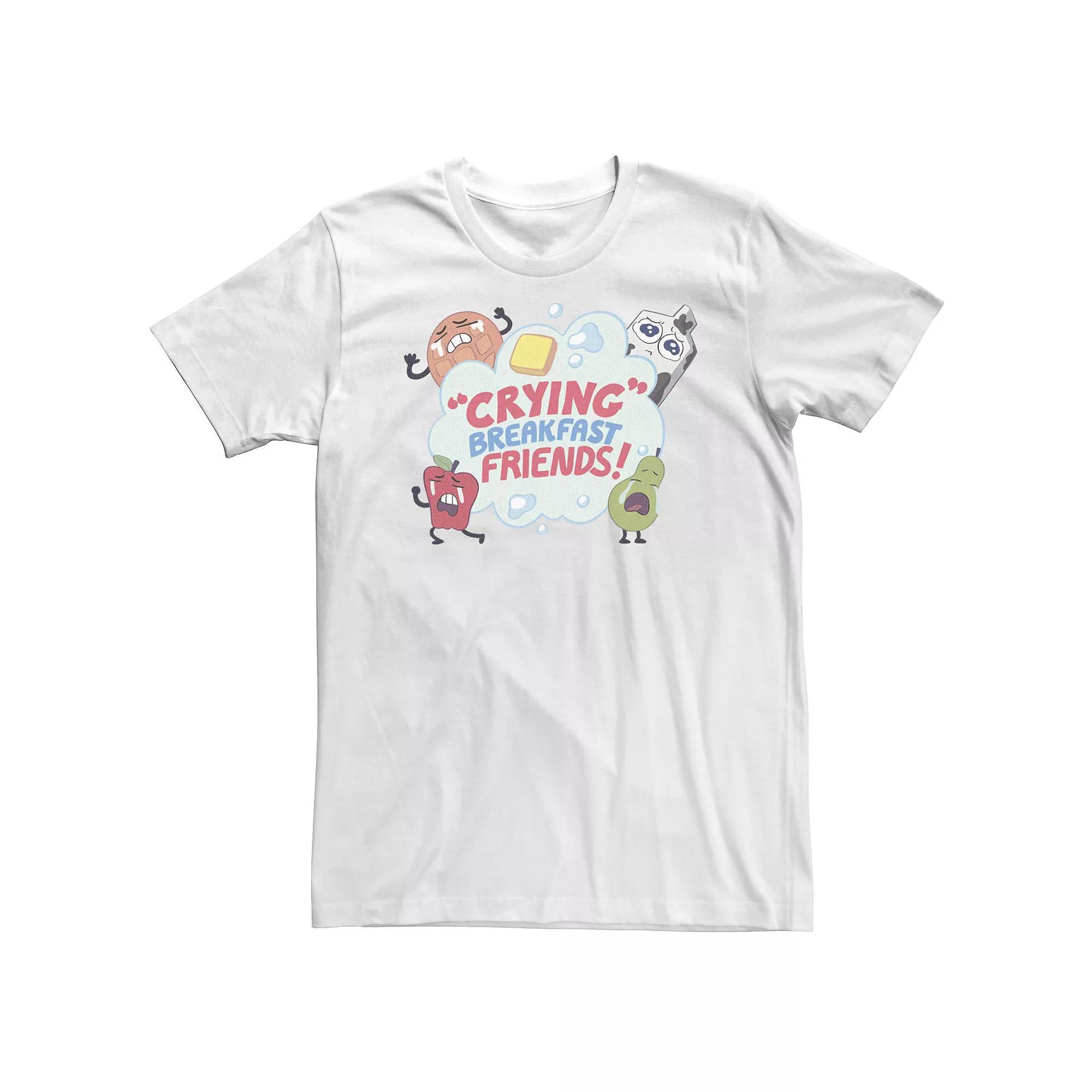 Big & Tall Cartoon Network Steven Universe Crying Breakfast Friends Tee, Men's, Size: 4XL, White Product Image