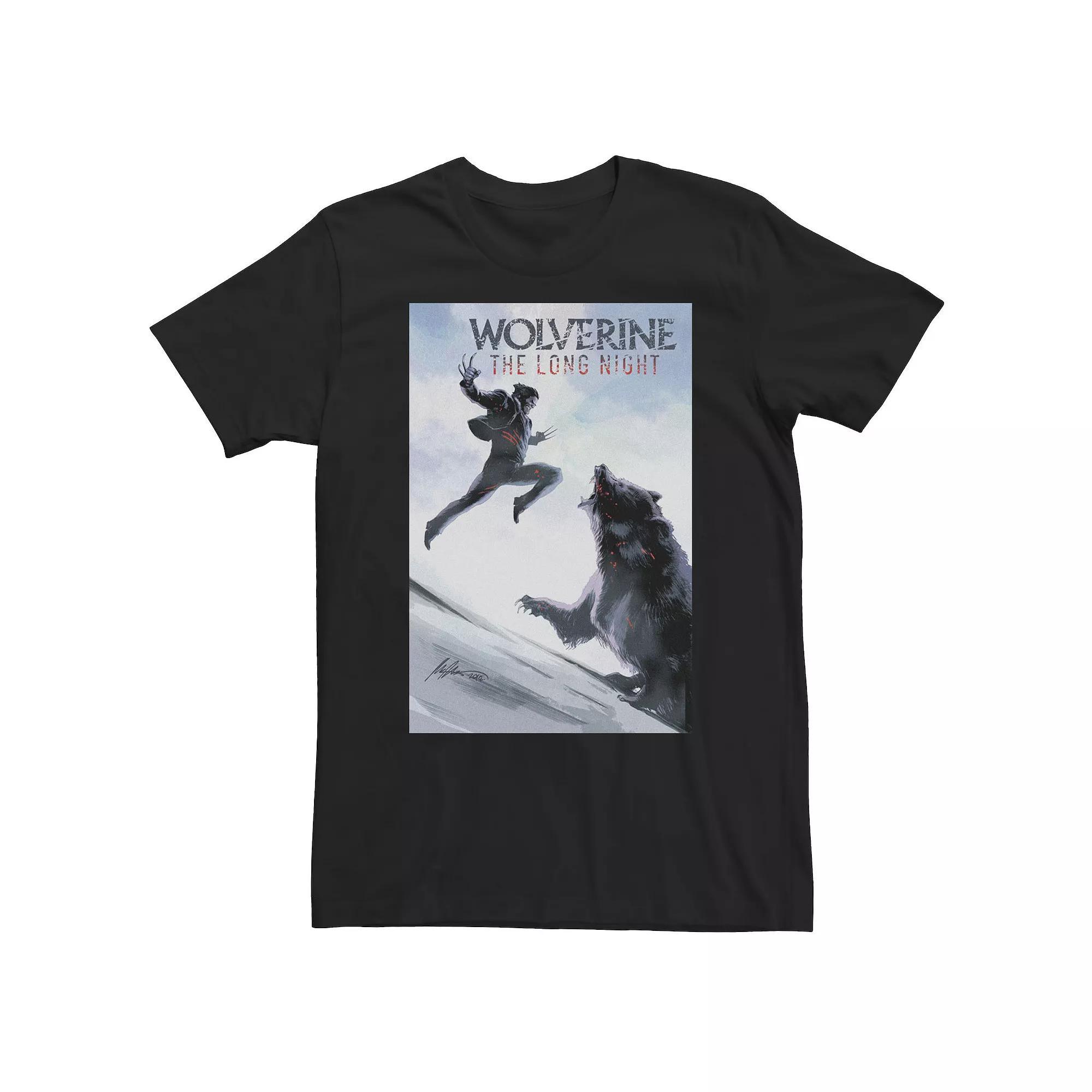 Big & Tall Marvel Comixology Wolverine Long Nights Comic Book Cover Tee, Men's, Size: 4XL, Black Product Image