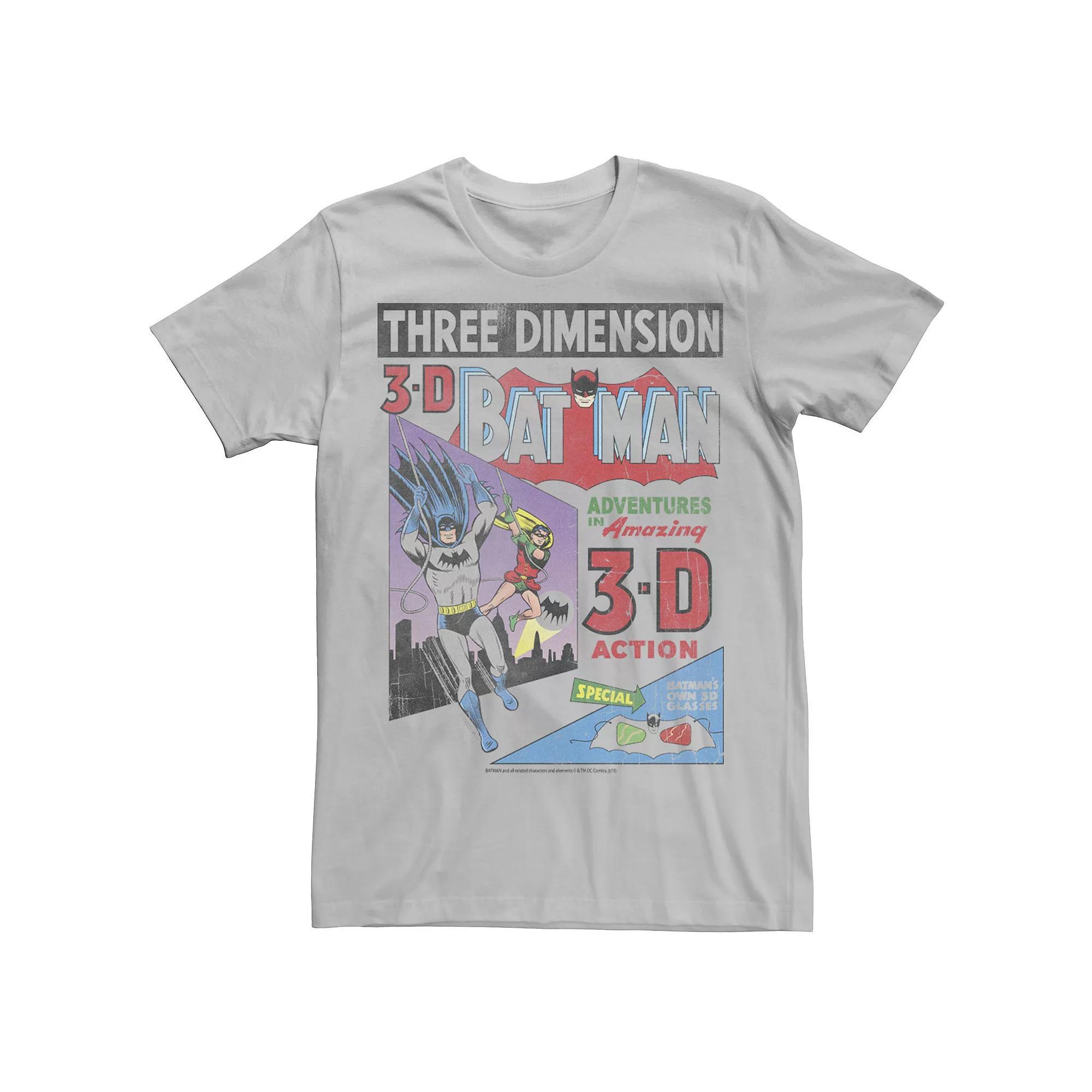 Mens DC Comics Batman Three DiMension Vintage Comic Cover Tee Product Image