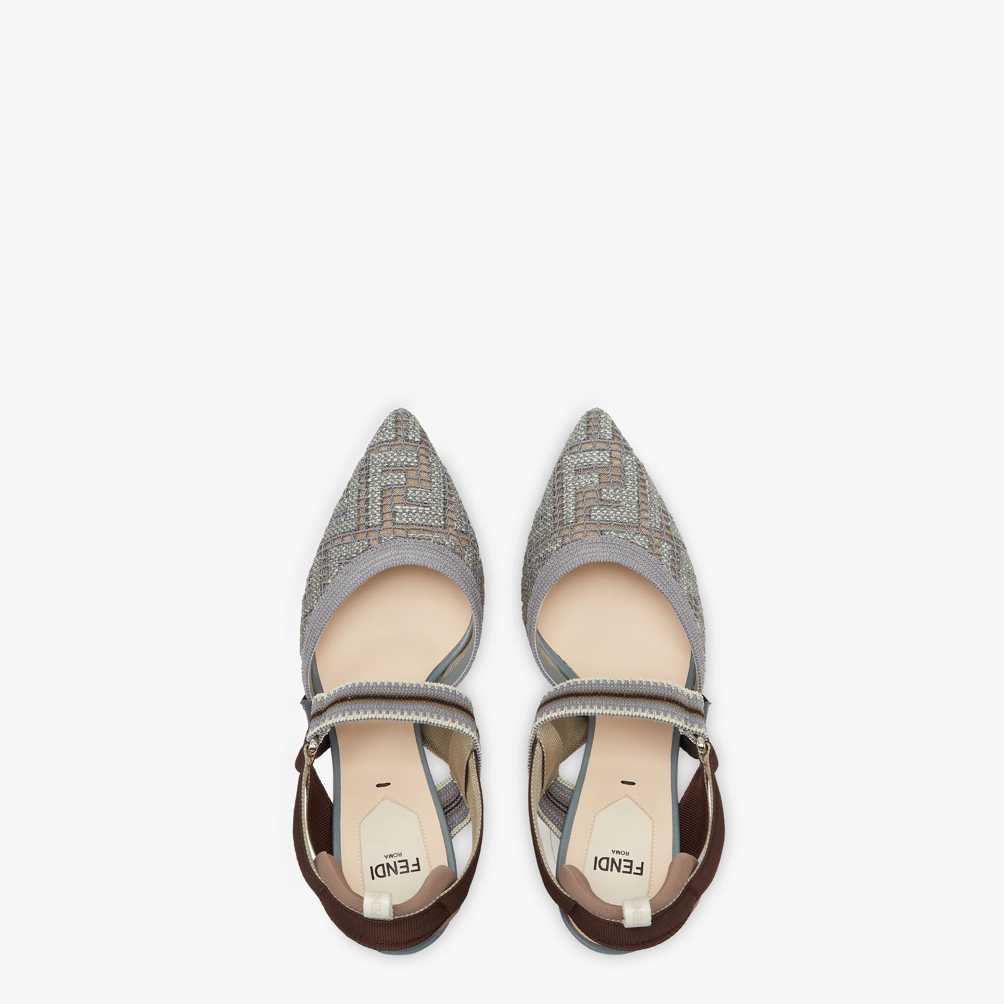 ColibrìMatcha green FF embroidery high-heel slingbacks Product Image