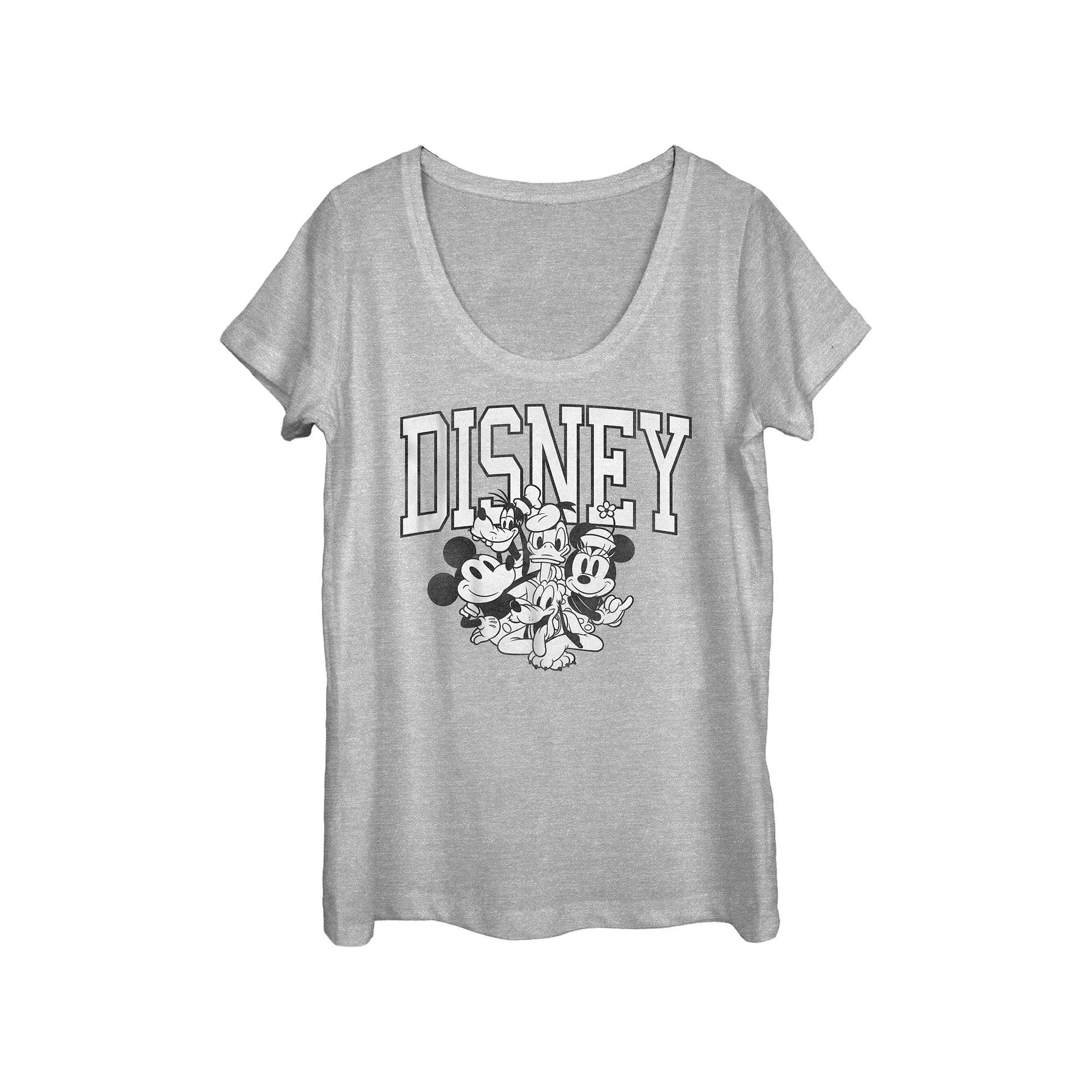Disney's Juniors' Mickey Mouse Group Tee, Girl's, Size: XXL, Athletic Grey Product Image