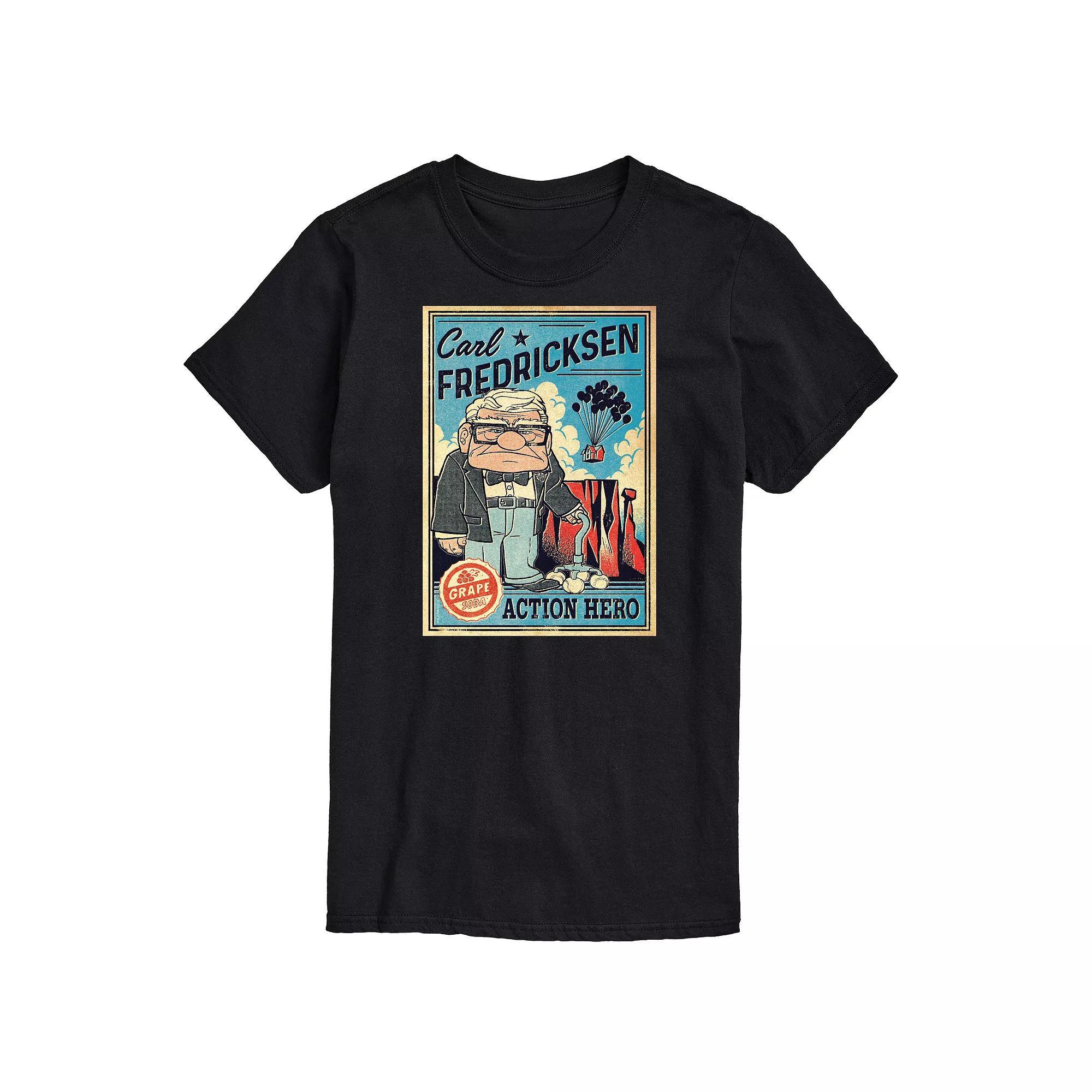 Disney / Pixar's UP Big & Tall Carl Graphic Tee, Men's, Size: Large Tall, Black Product Image