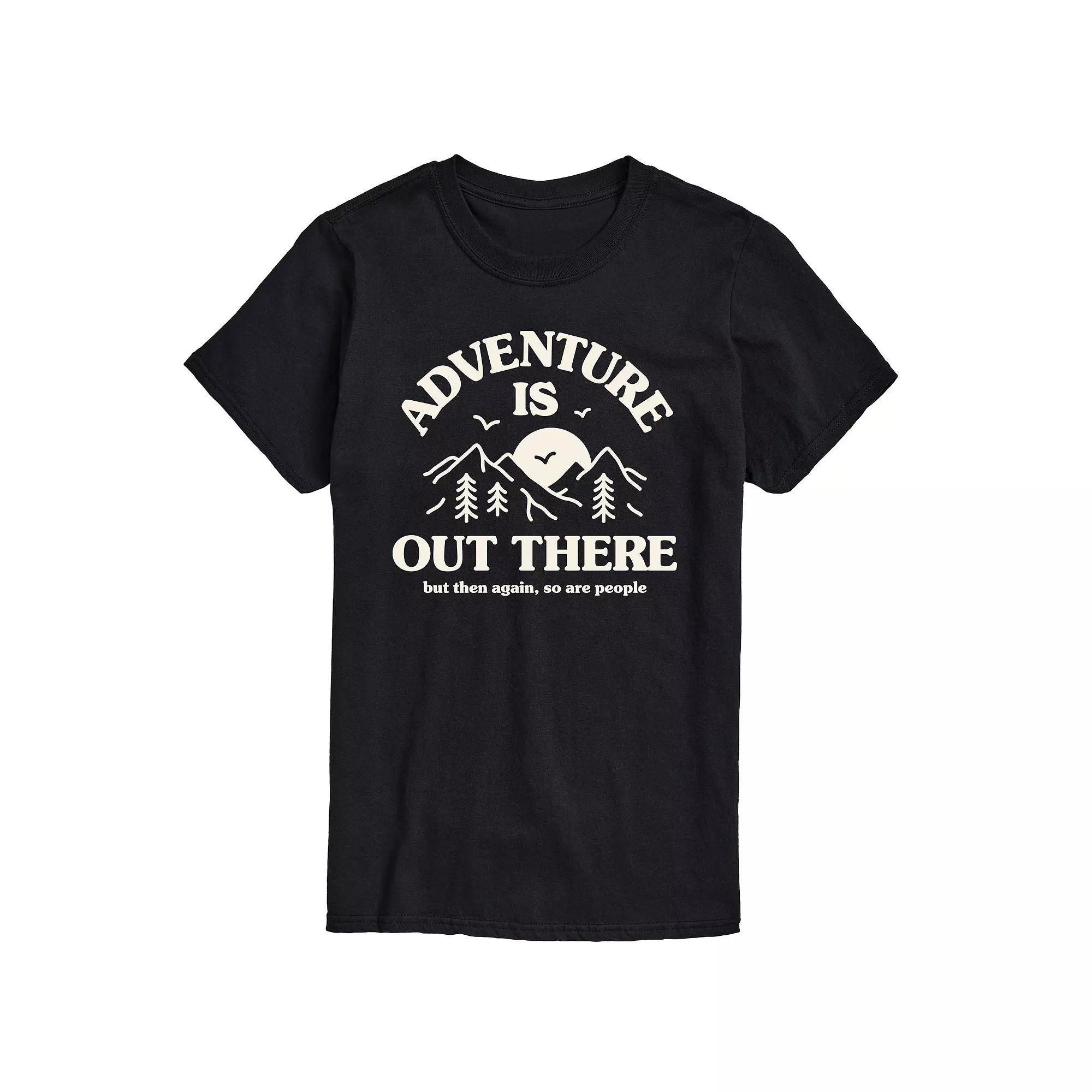 Mens Adventure Is Out There So Are People Graphic Tee Product Image