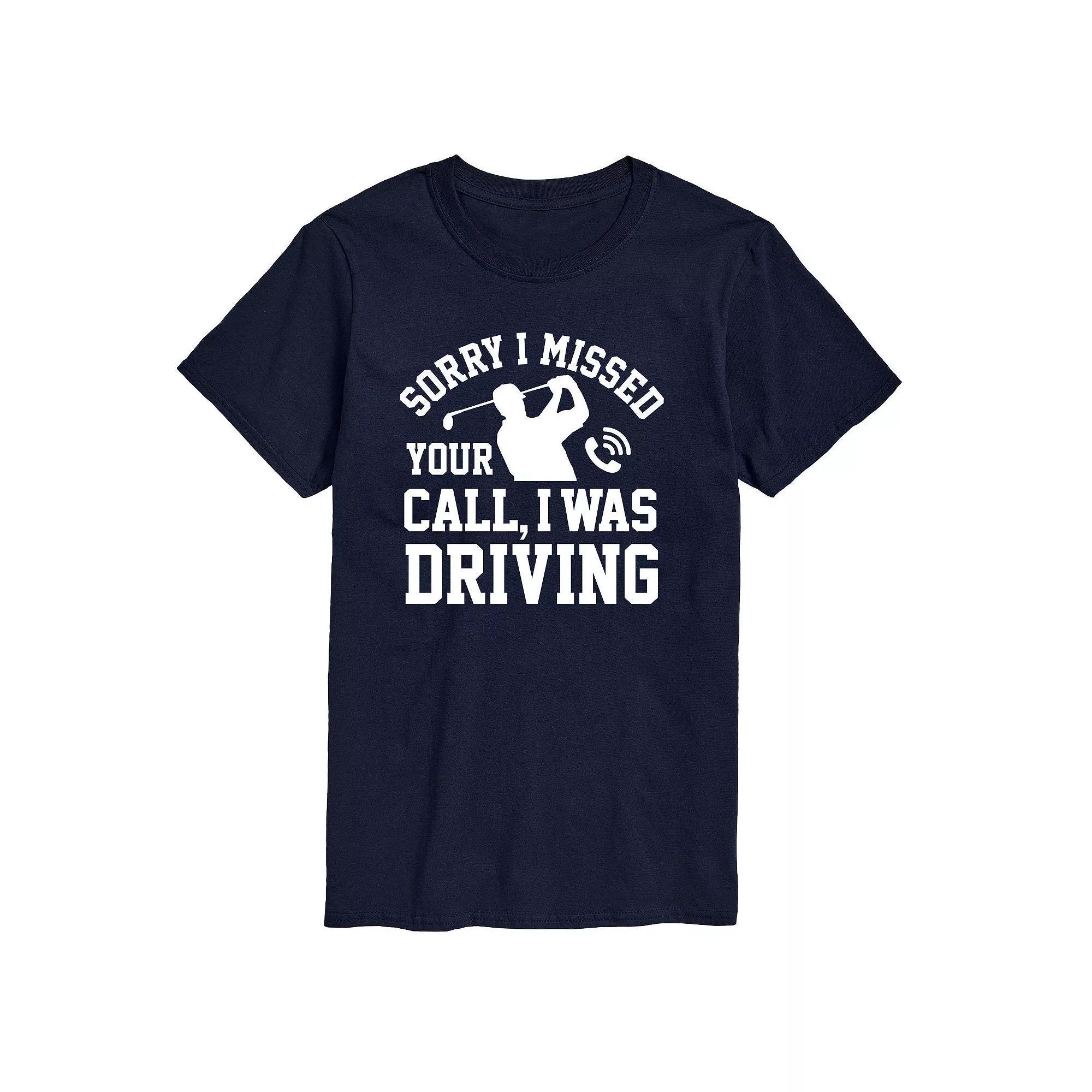 Men's Sorry Missed Call Driving Golf Graphic Tee, Size: Small, Green Product Image