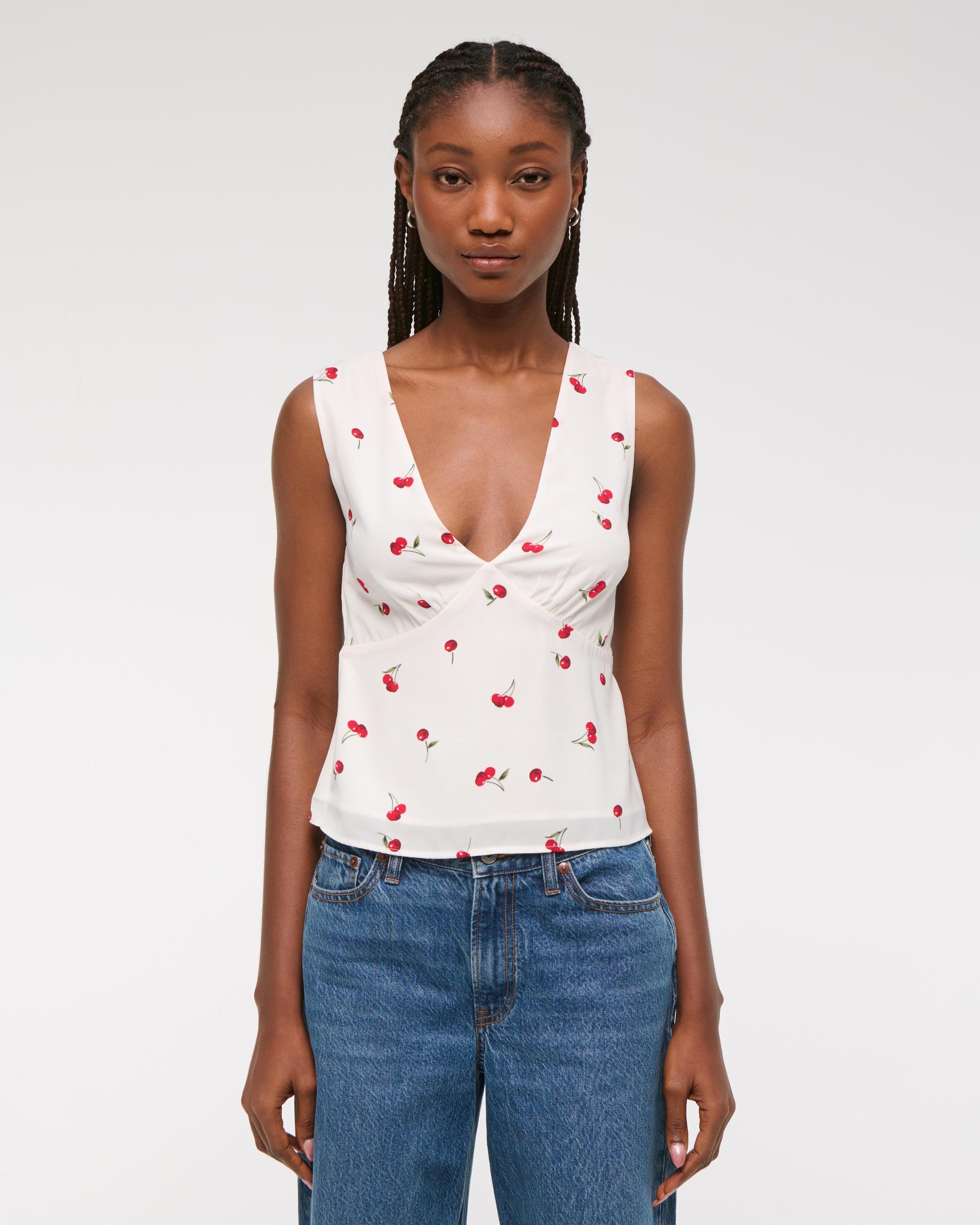 Tie-Back V-Neck Top Product Image