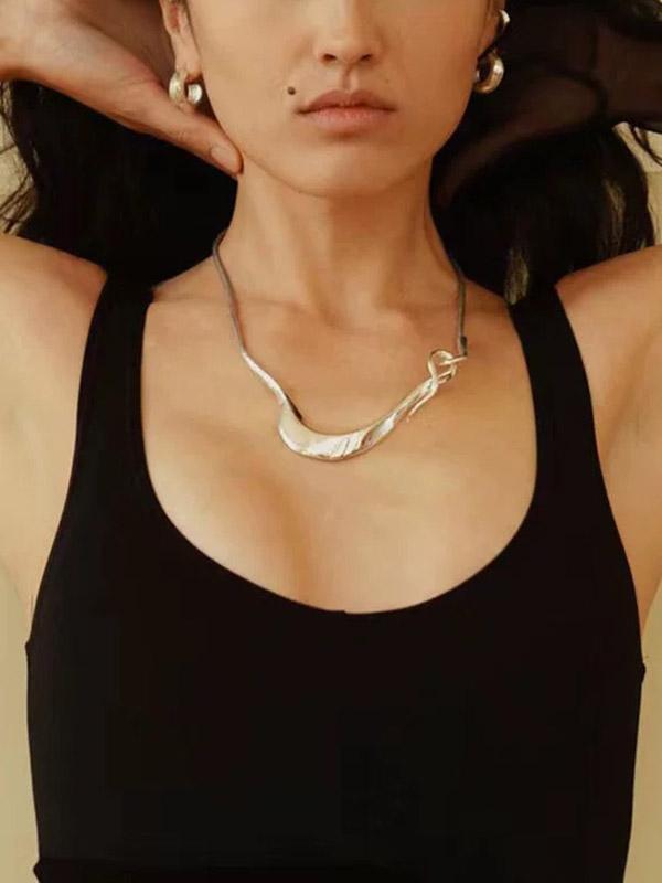 Chains Geometric Solid Color Necklaces Accessories Product Image