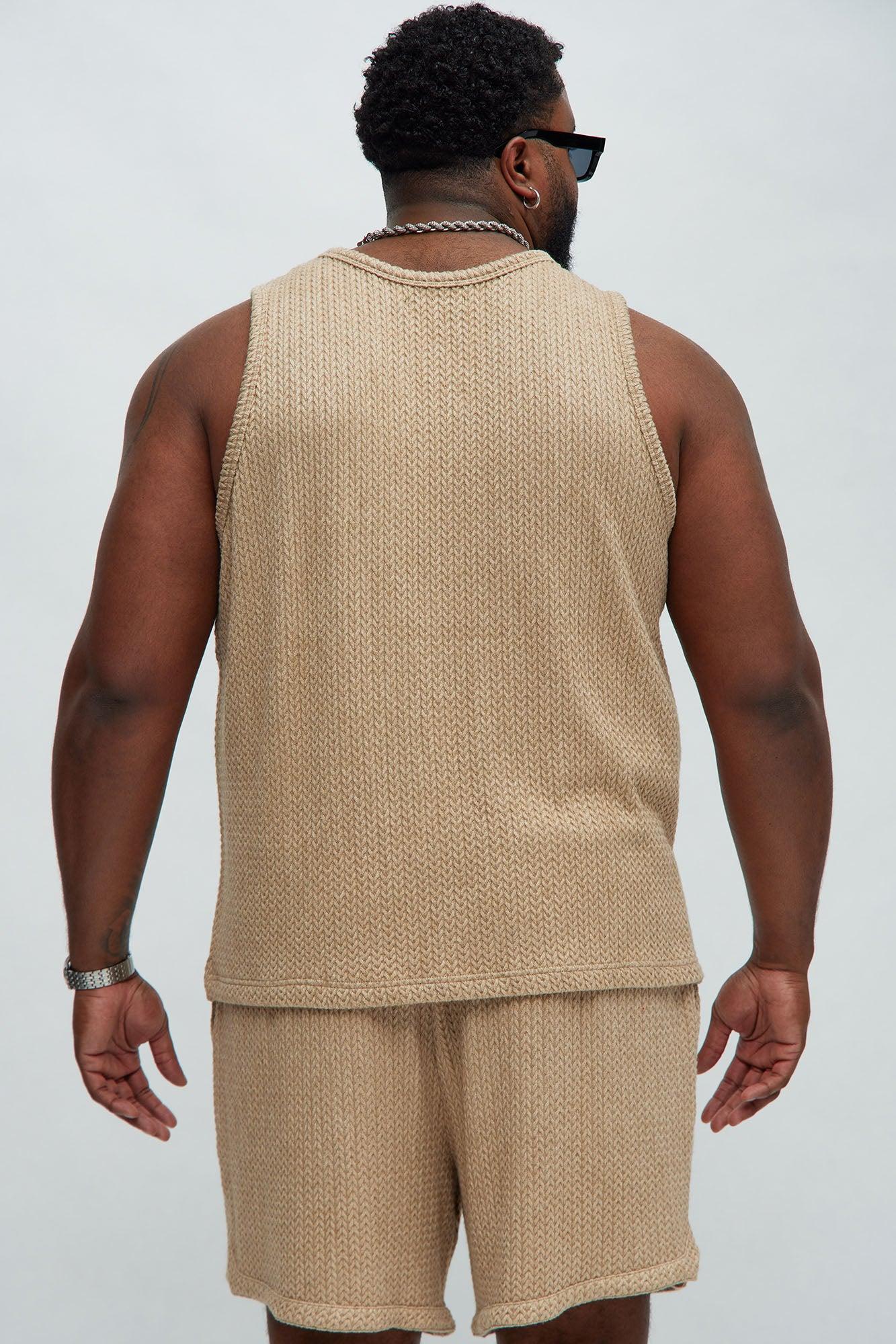 Catanina Textured Tank - Tan Product Image